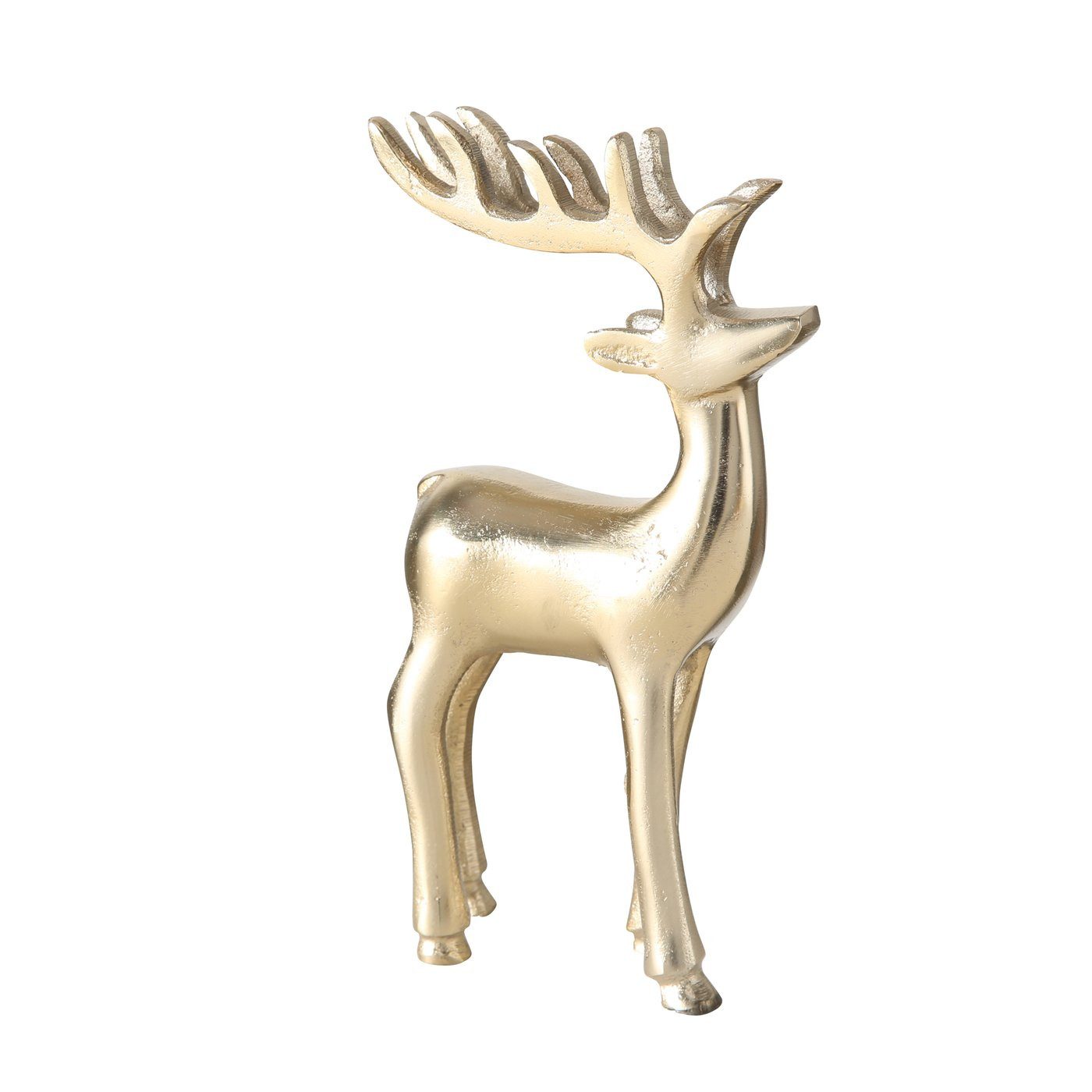 Dekofigur Figur Taisto, Hirsch, gold, 21 cm hoch, 1 Stück