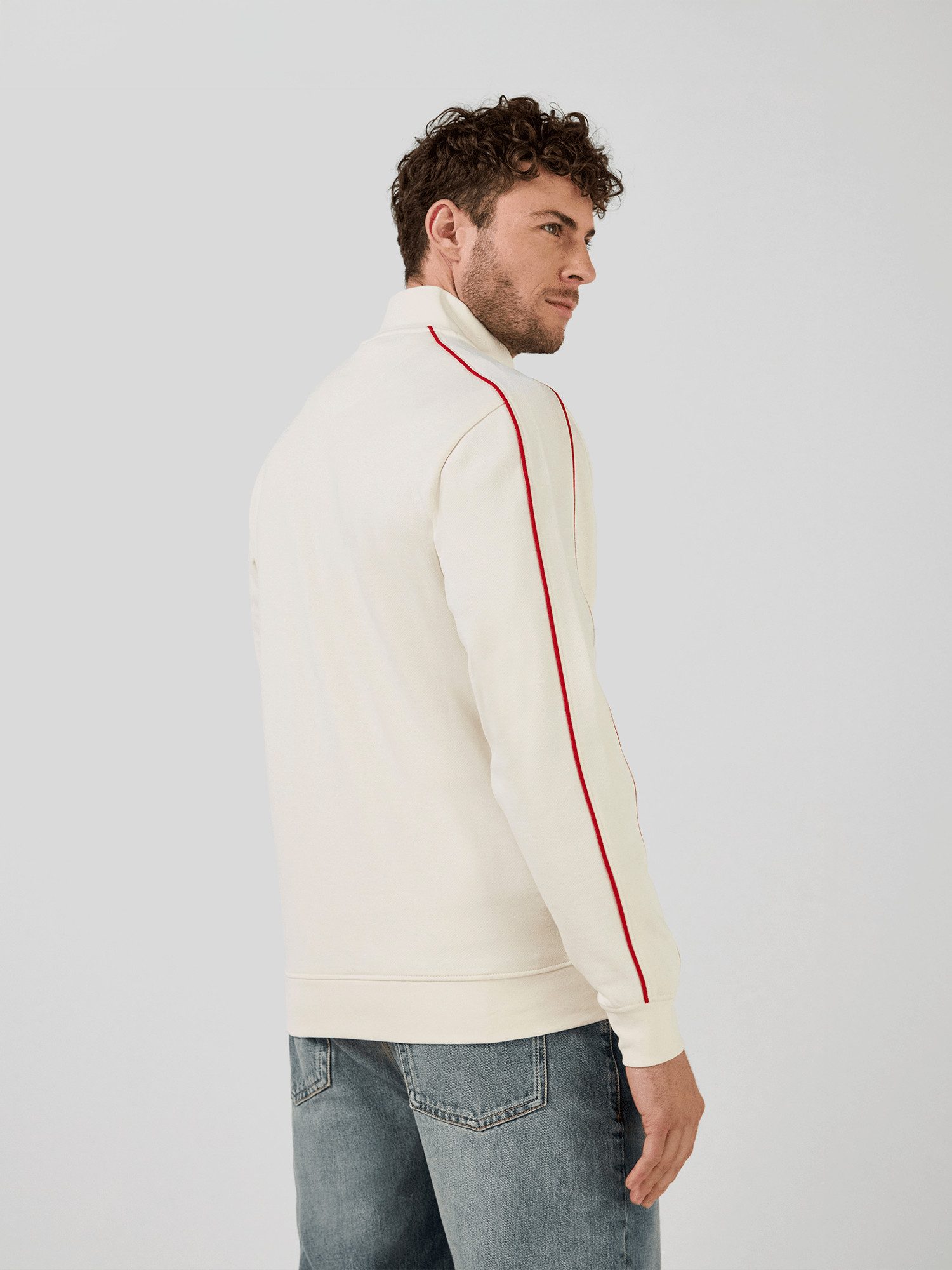 FC Bayern München Kapuzensweatjacke FC Bayern München, Zip-Jacke Essentials, Herren, Off white