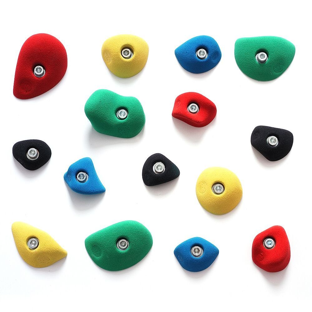 Klettergriff Klettergriff-Set Mittel, Geeignet für Kletter- und Boulderwände