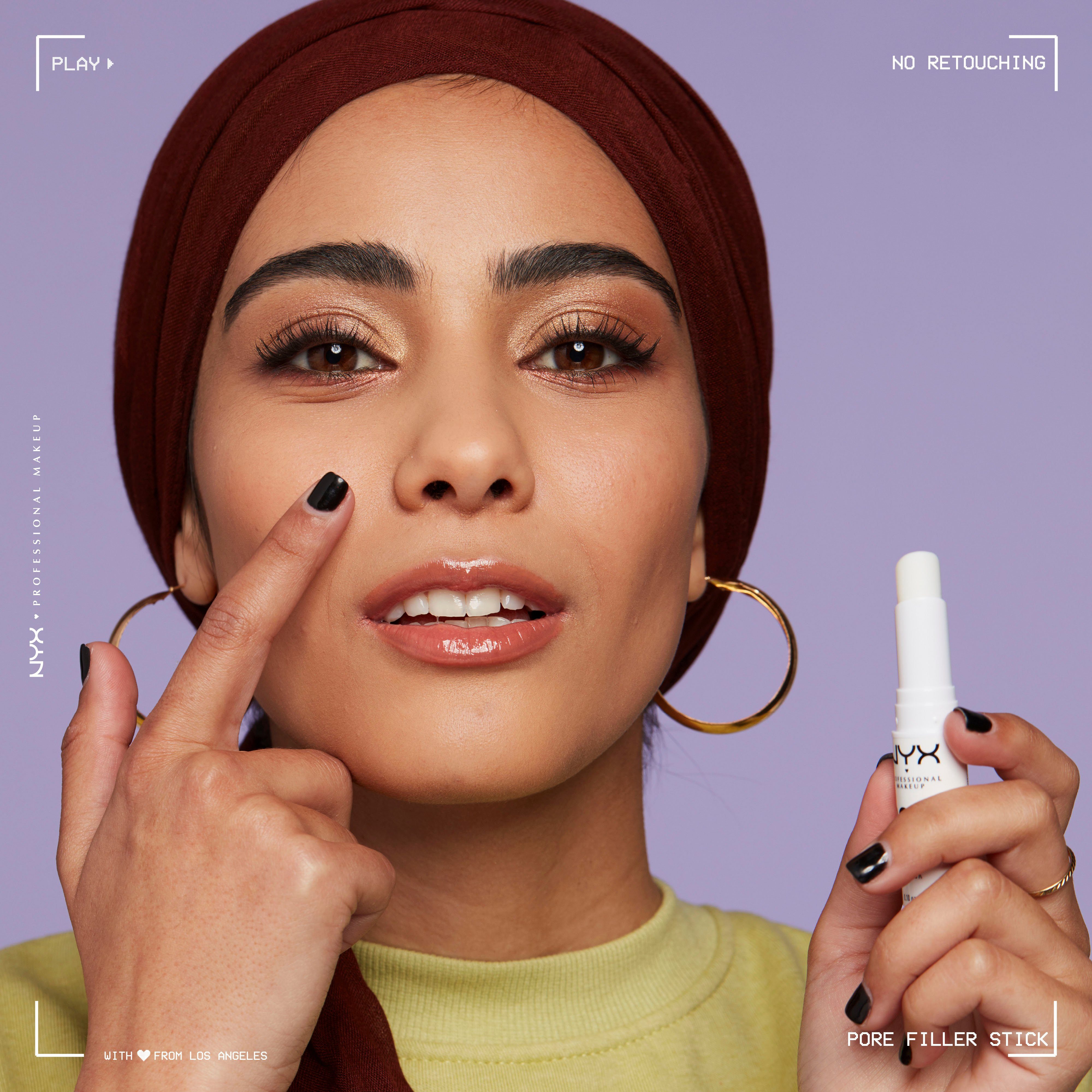 NYX Primer NYX Professional Makeup Pore Filler Stick, Poren und Linien werden weniger sichtbar, nicht austrocknend.