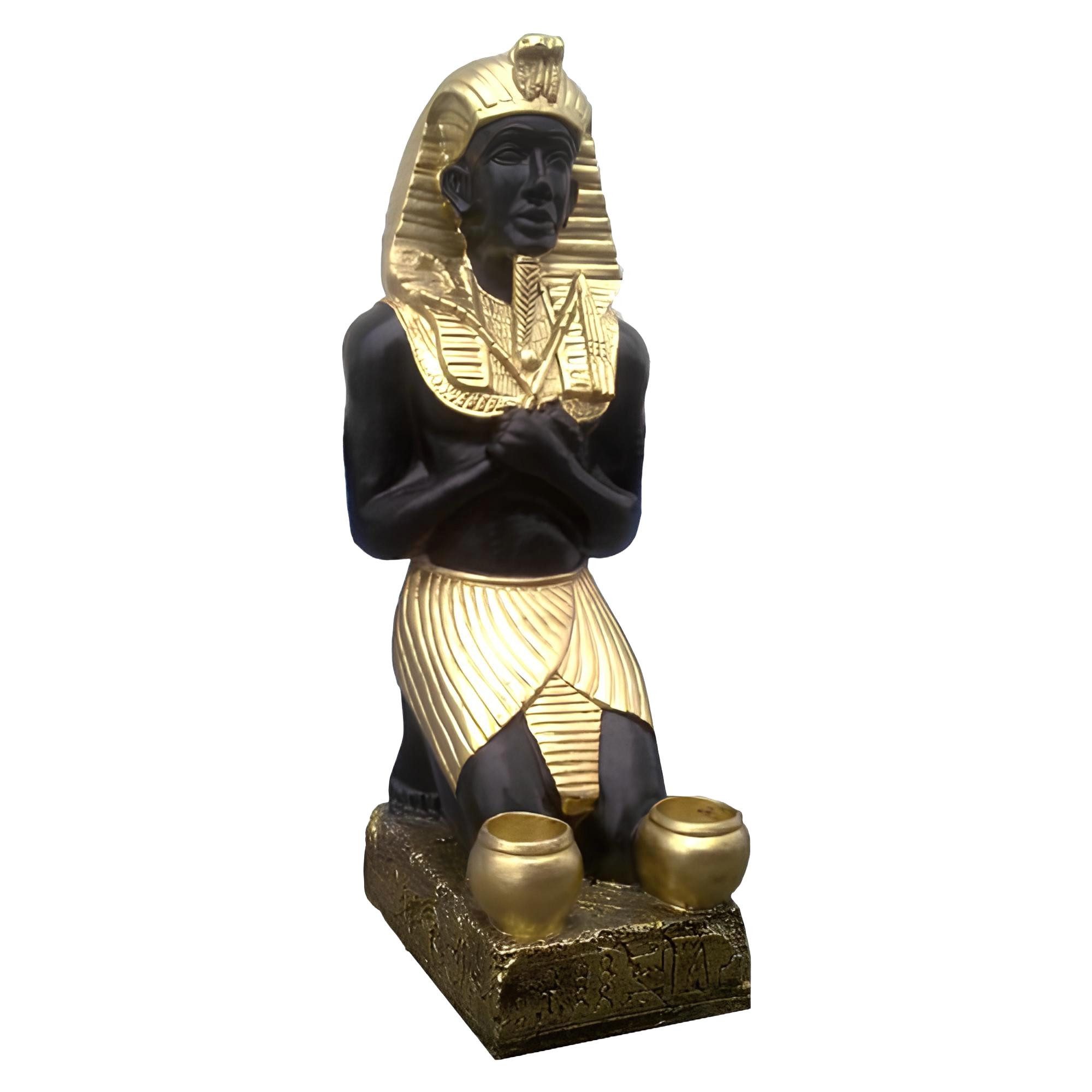 Xlmoebel Skulptur Statue Ramses II Ägyptische Skulptur in Antik-Stil aus Kunststoff 55cm (Skulptur E61-55cm), Hergestellt in Europa
