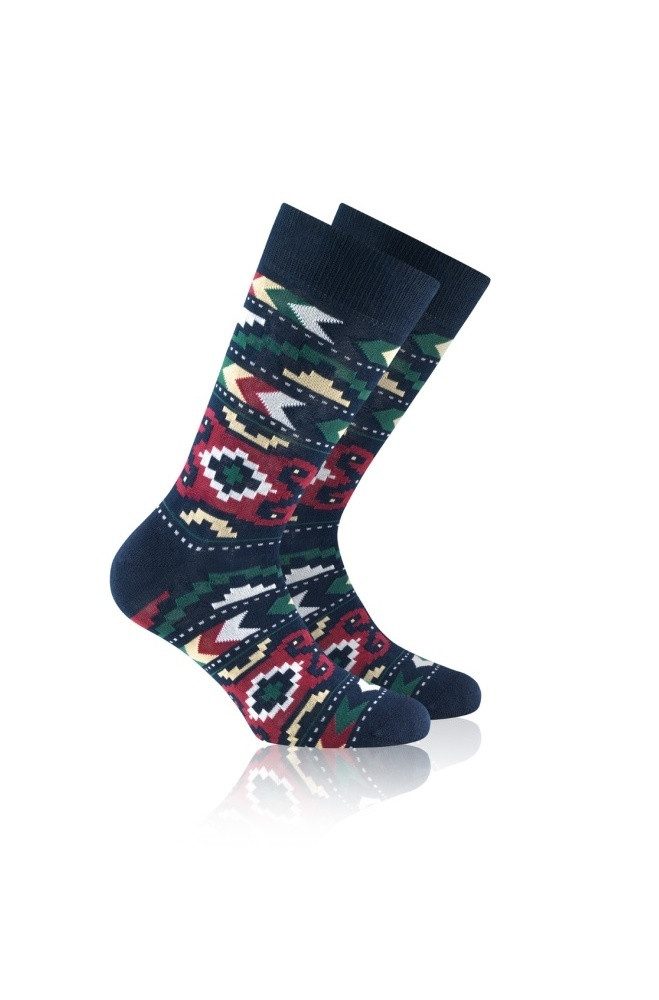 Rohner Socks Socken Tagessocke Fashion Vintage Edition (Baumwolle) navyblau - 1 Paar