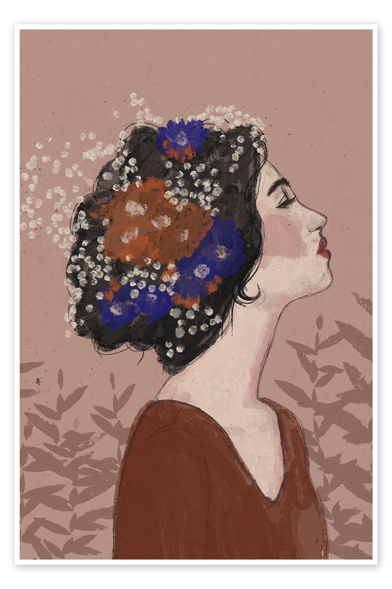 Posterlounge Poster treechild, Junge Frau in einer Sommernacht, Digitale Kunst