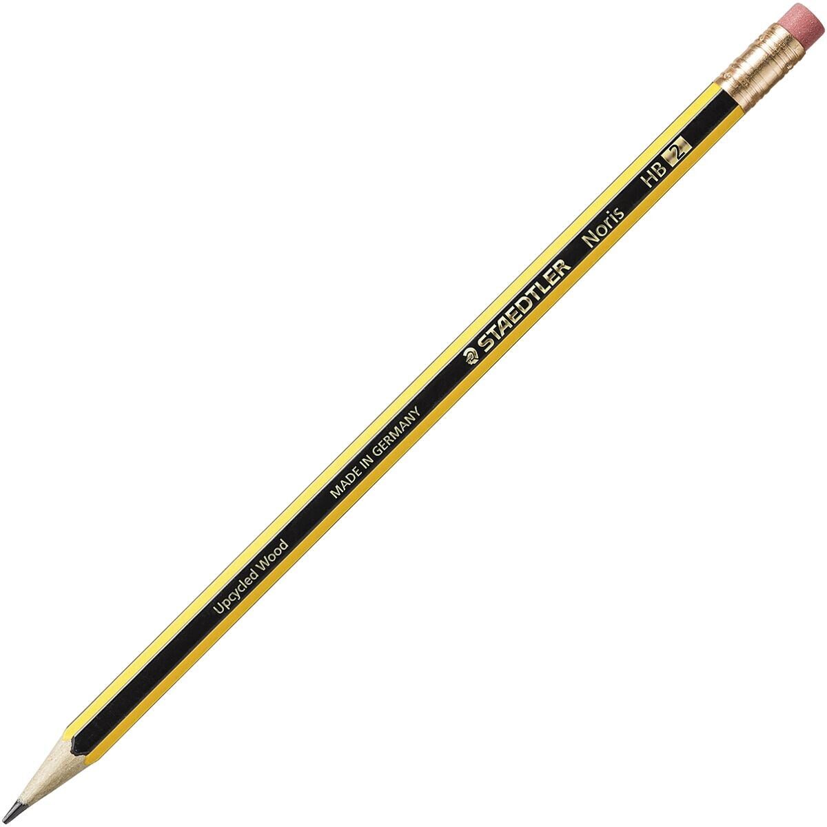 STAEDTLER Bleistift Noris 122, HB (mittelweich), Sechskant mit Radierer