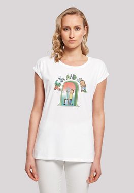 F4NT4STIC Kurzarmshirt F4NT4STIC Damen Icon Doors with Ladies Extended Shoulder Tee (1-tlg)