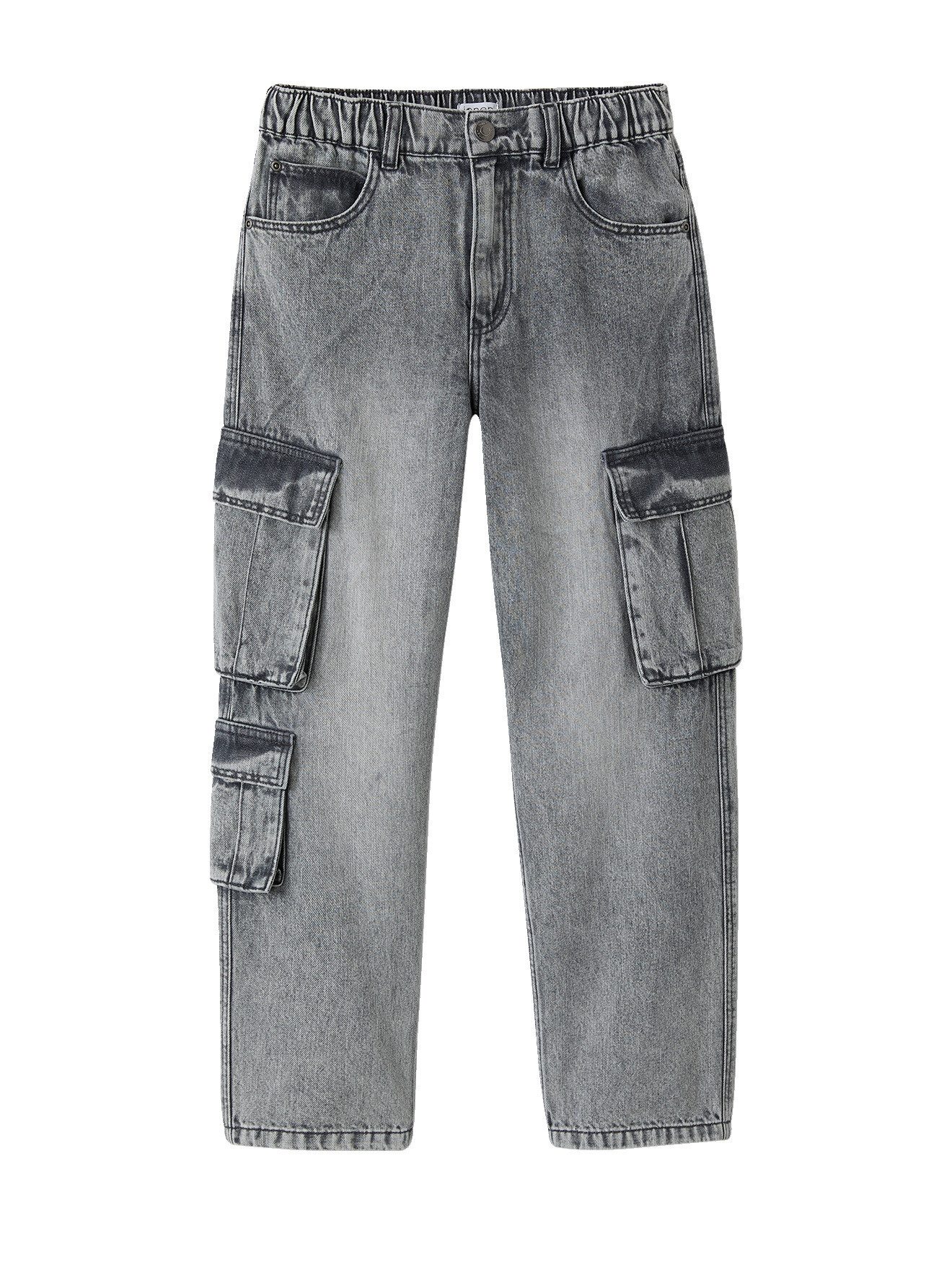 jonen 7/8-Caprijeans Jungen Cargo-Jeans, Loose-Fit