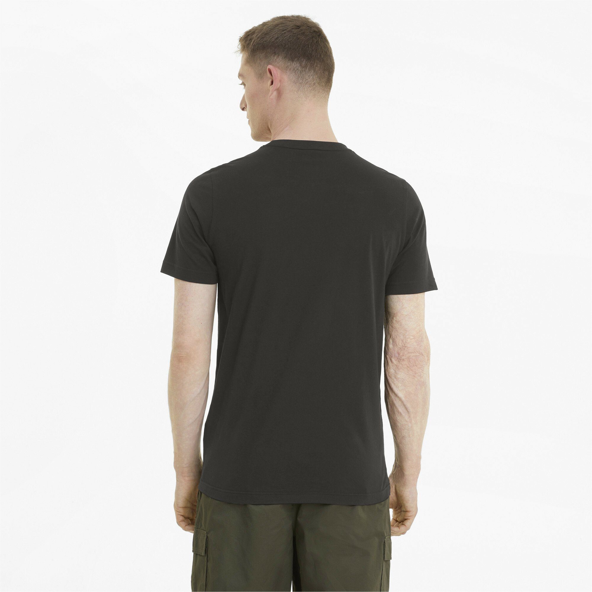 Black PUMA T-Shirt Herren Logo Classics T-Shirt