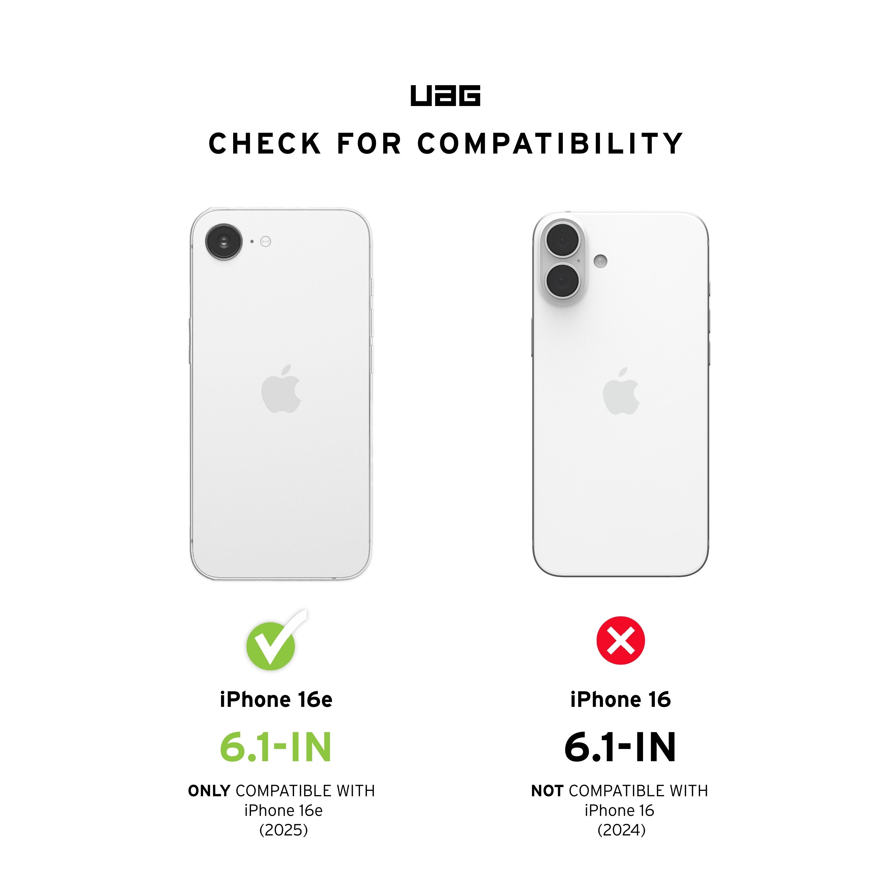 Urban Armor Gear Smartphone-Hülle Plyo - iPhone 16e Hülle, [Wireless-Charging kompatibel, Air-Soft Ecken]