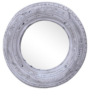 vidaXL Spiegel Spiegel Weiß 50 cm Regenerierter Gummireifen