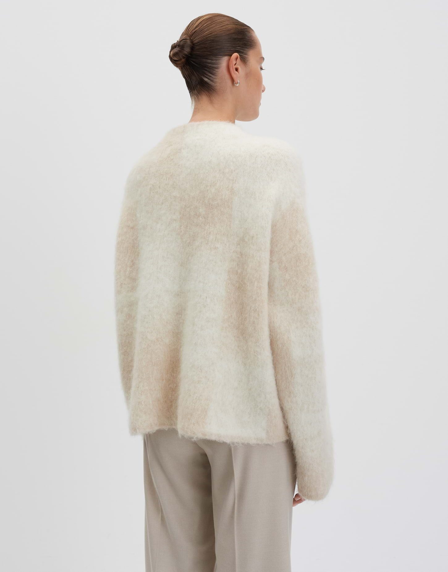 someday Strickpullover TEONIE Loose mit Jacquardmuster Jacquard-Pullover mit weitem Schnitt und modernem Funnel Neck