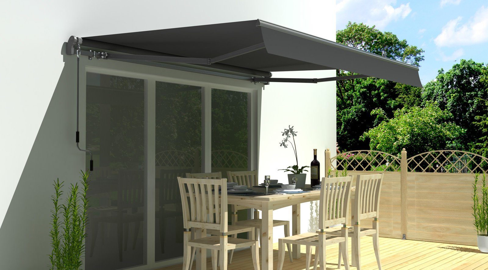 Thumbnail - Jet-Line Markise Gelenkarmmarkise Suncare 3,5 x 2,5 m anthrazit