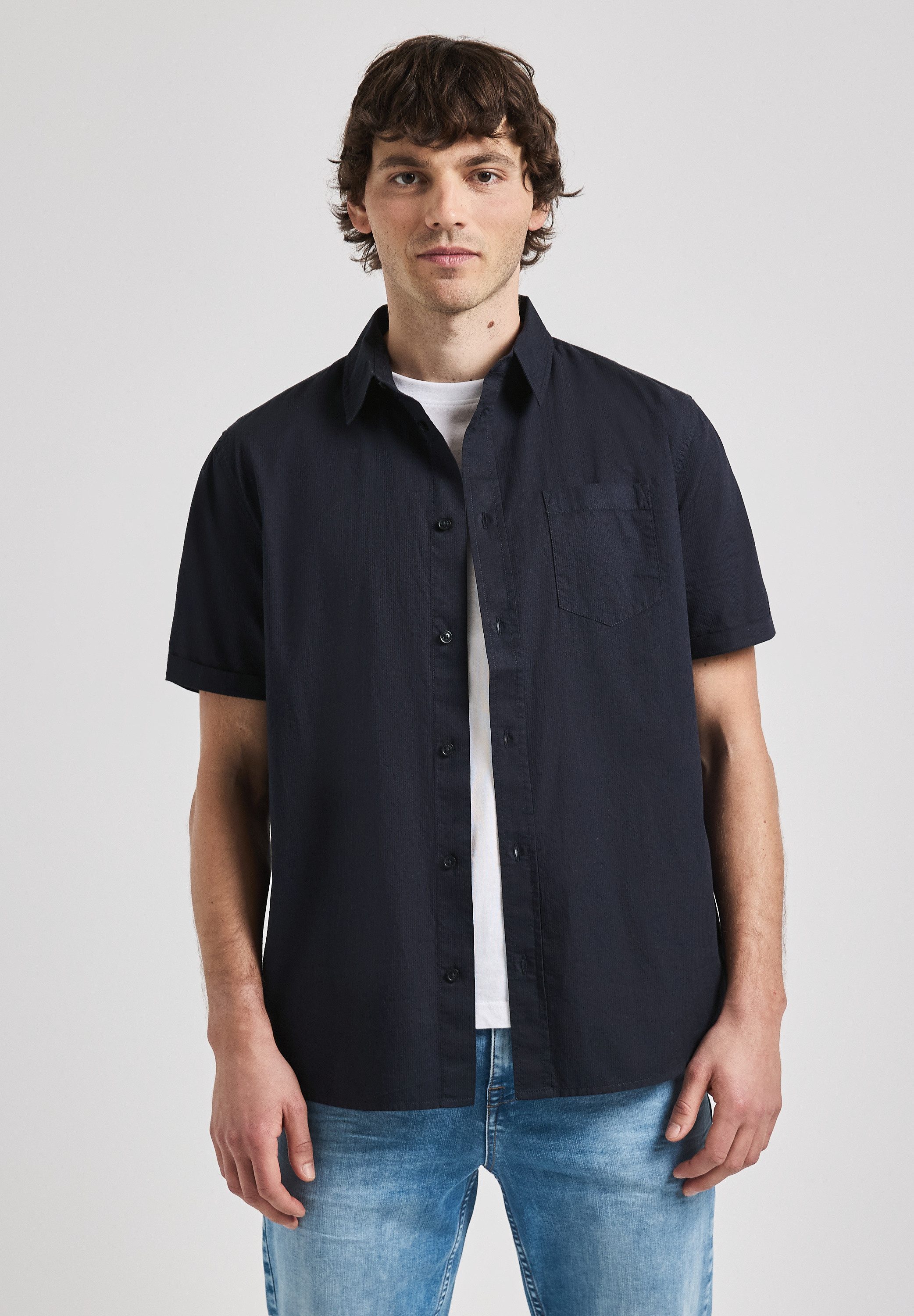 STREET ONE MEN Kurzarmhemd mit Brusttaschen günstig online kaufen