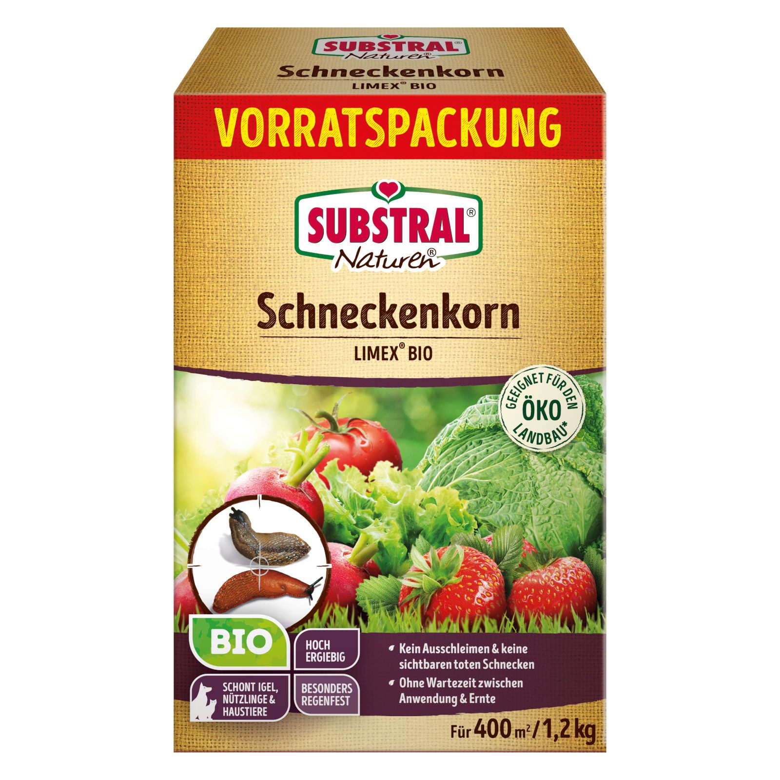 Substral Pflanzenstärkungsmittel Naturen Schneckenkorn Limex Bio, 1,2 kg