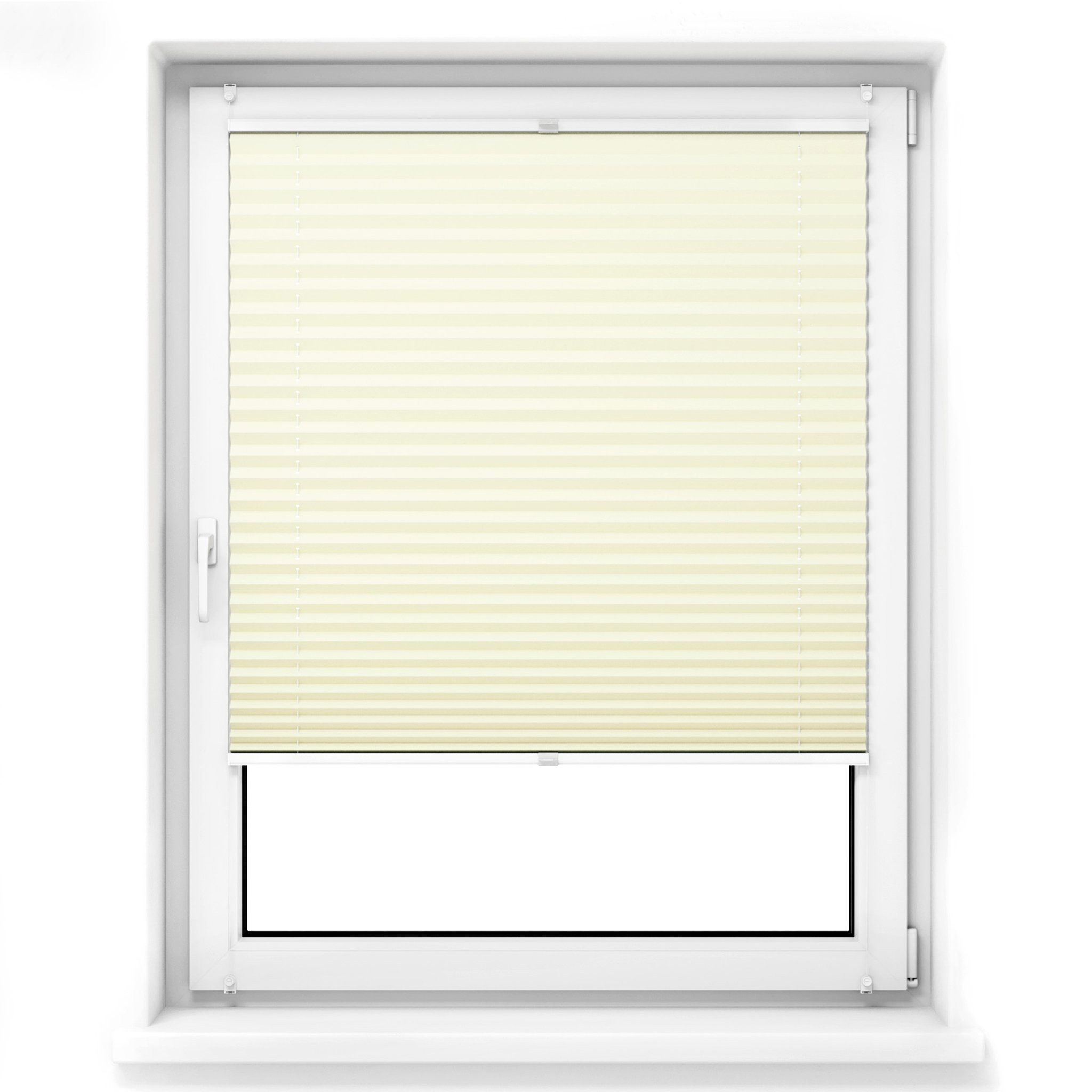 jalousiescout Plissee Pure Plissee Premium, 30 x 100 cm, creme, halbtranspa günstig online kaufen