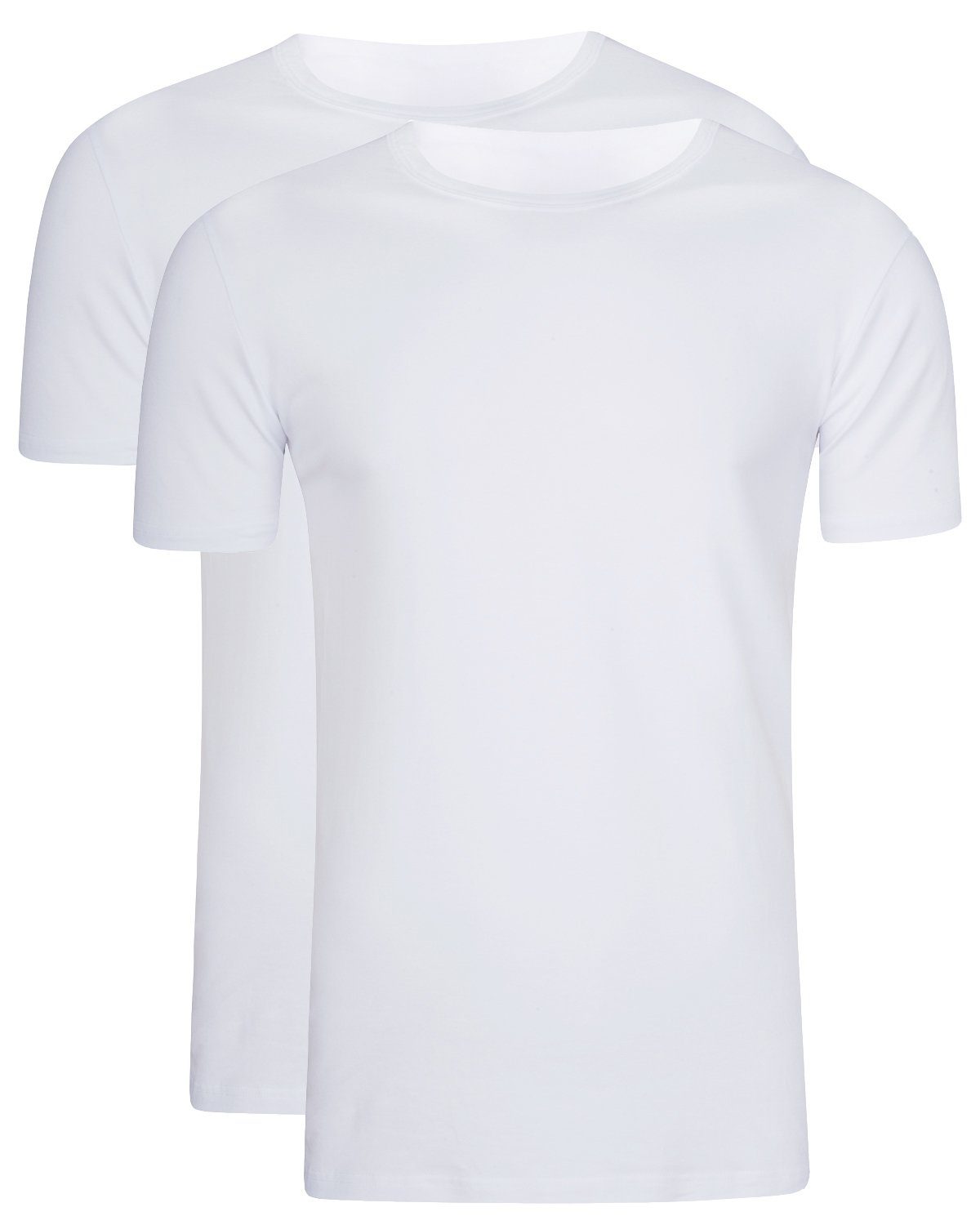 WE Fashion Weiß T-Shirt (2-tlg)