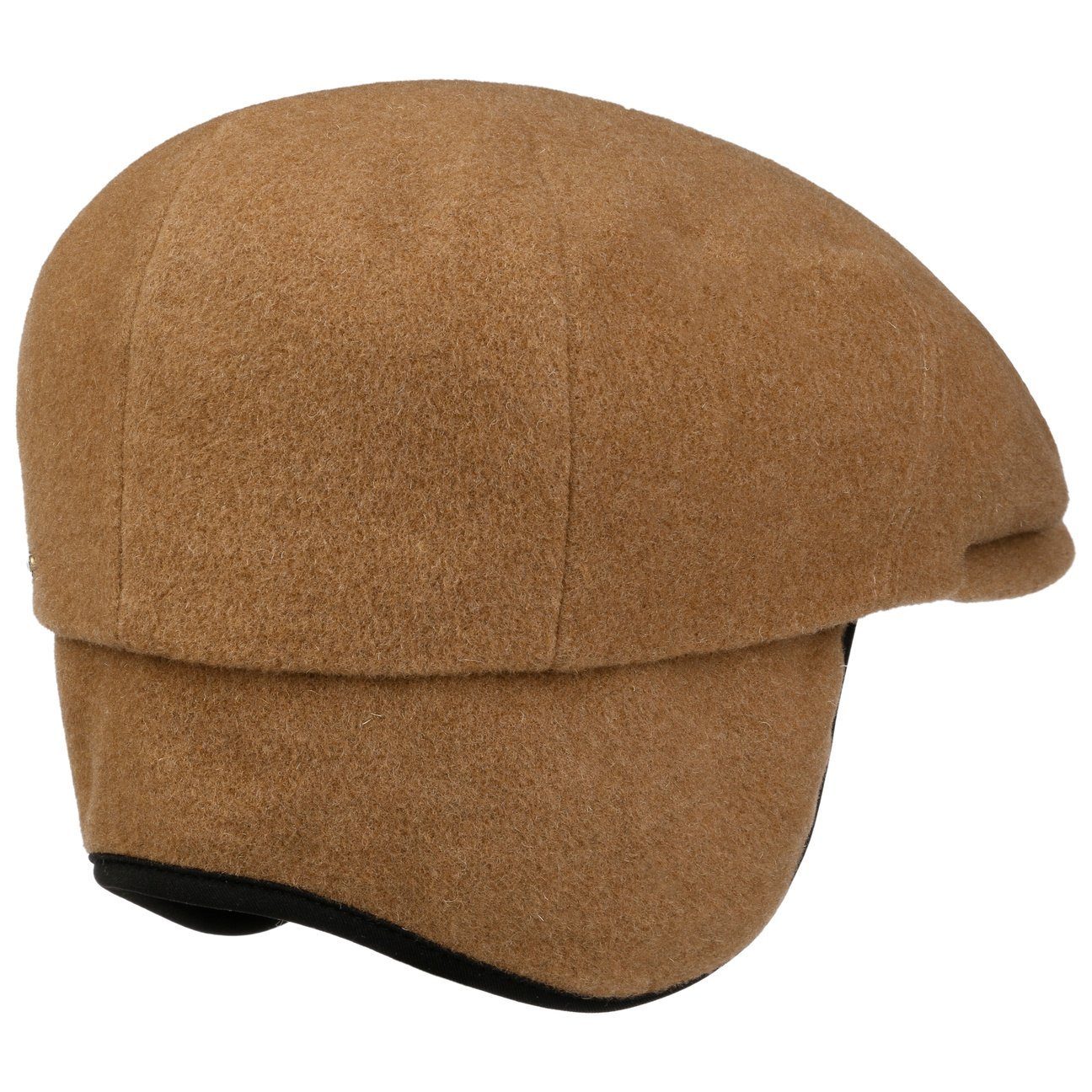 Stetson Flat Cap (1-St) the Ohrenschutz camel mit Schirm, EU Made in