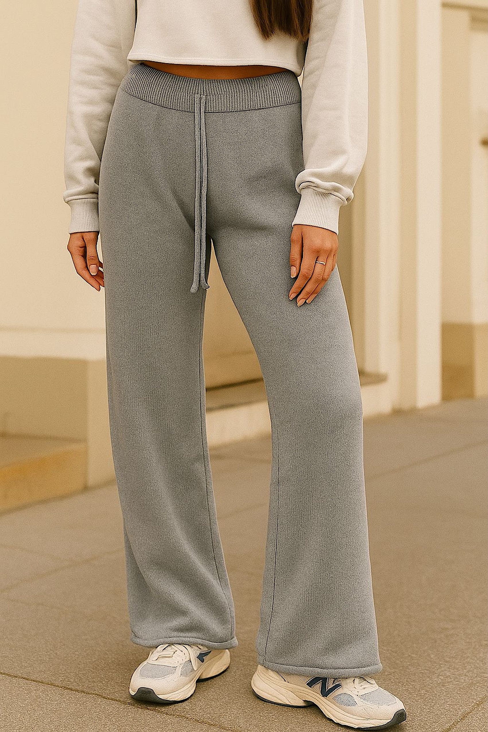 Worldclassca Strickhose WORLDCLASSCA Damen Strick Hose Oversize Jogger Lounge Fashion Neue Kollektion - Stilvolle und gemütliche Strickmode für Damen