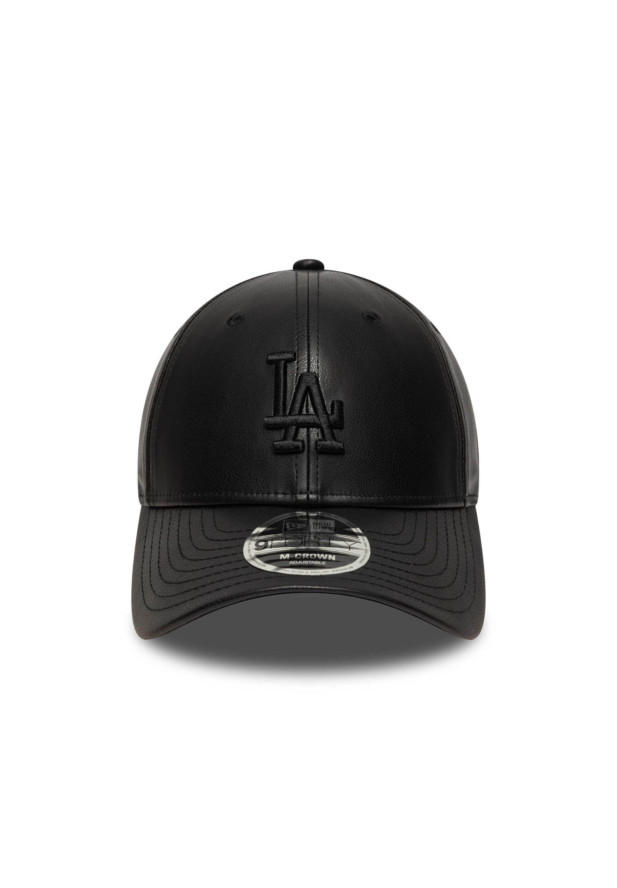 New Era Baseball Cap Los Angeles Dodgers New Era PU 9Forty M-Crown Cap Kunstleder Schwarz (1-St)