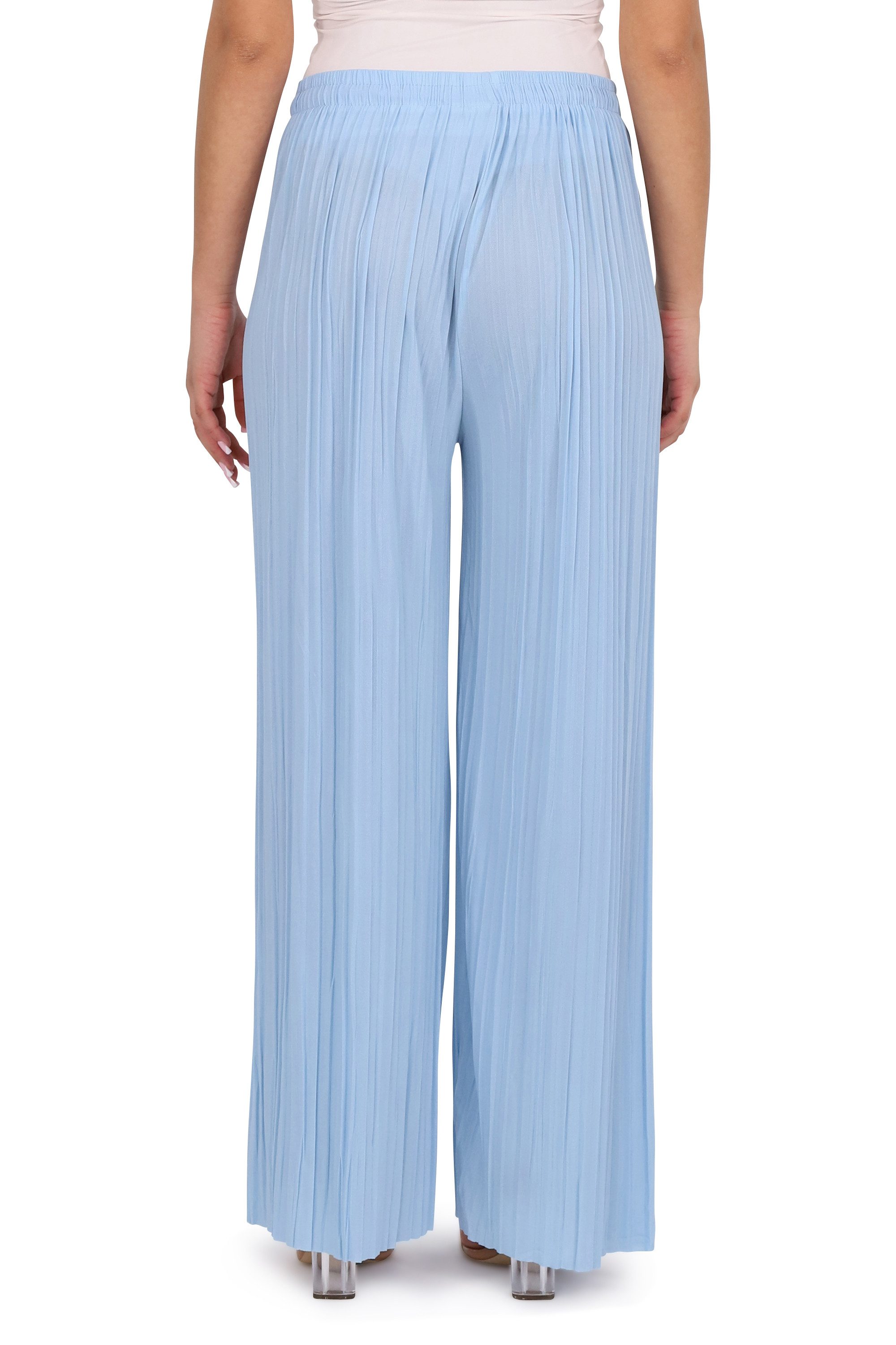malito more than fashion Palazzohose Damen Plissee-Hose 883 Plissee Schlupfhose mit elastischem Bund 883