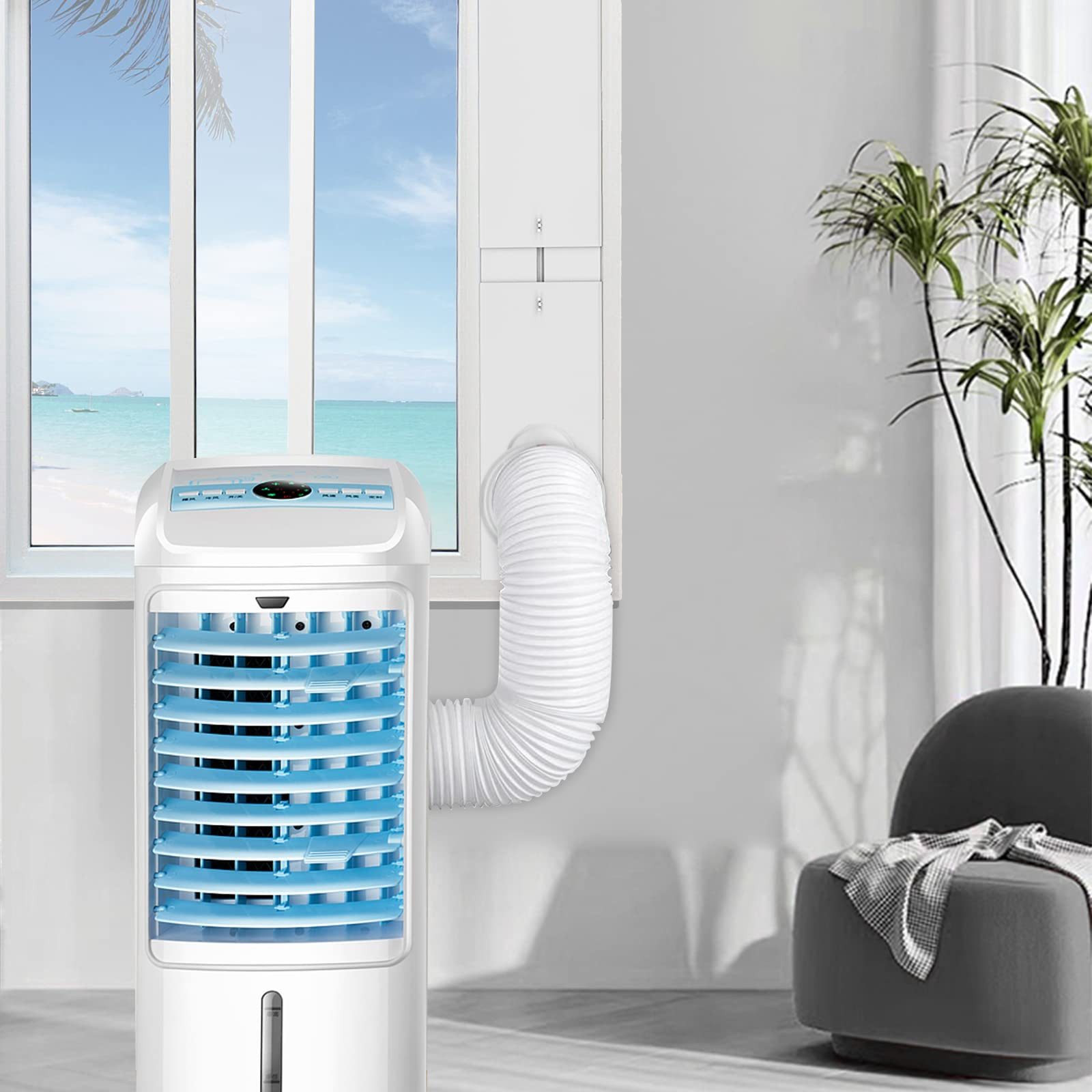 FOUORTUNATE-BEE Fenster-Set Erweiterung Mobile Klimaanlagen Fensterabdichtung für Schiebefenster verstellbar, Fensterabdichtung für mobile Klimageräte, ideal für Zuhause und Büro
