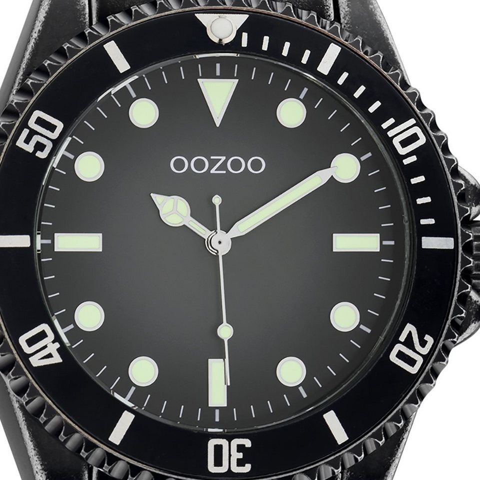 OOZOO Quarzuhr Oozoo Herren Armbanduhr Timepieces, Herrenuhr rund, groß  (ca. 42mm) Edelstahlarmband, Casual-Style