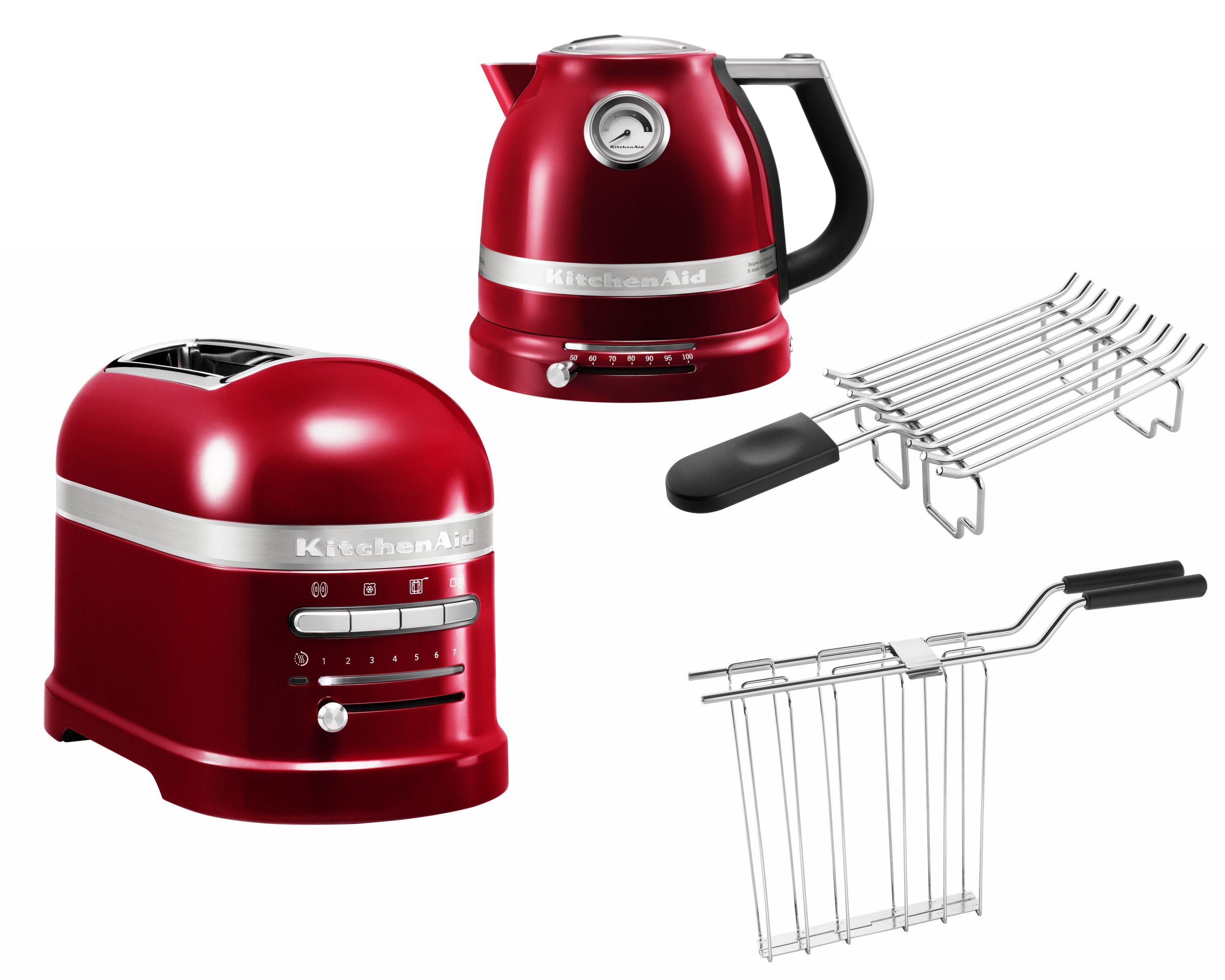 Toaster KitchenAid Artisan Wasserkocher, 2 Scheiben Toaster, Brötchenaufsatz