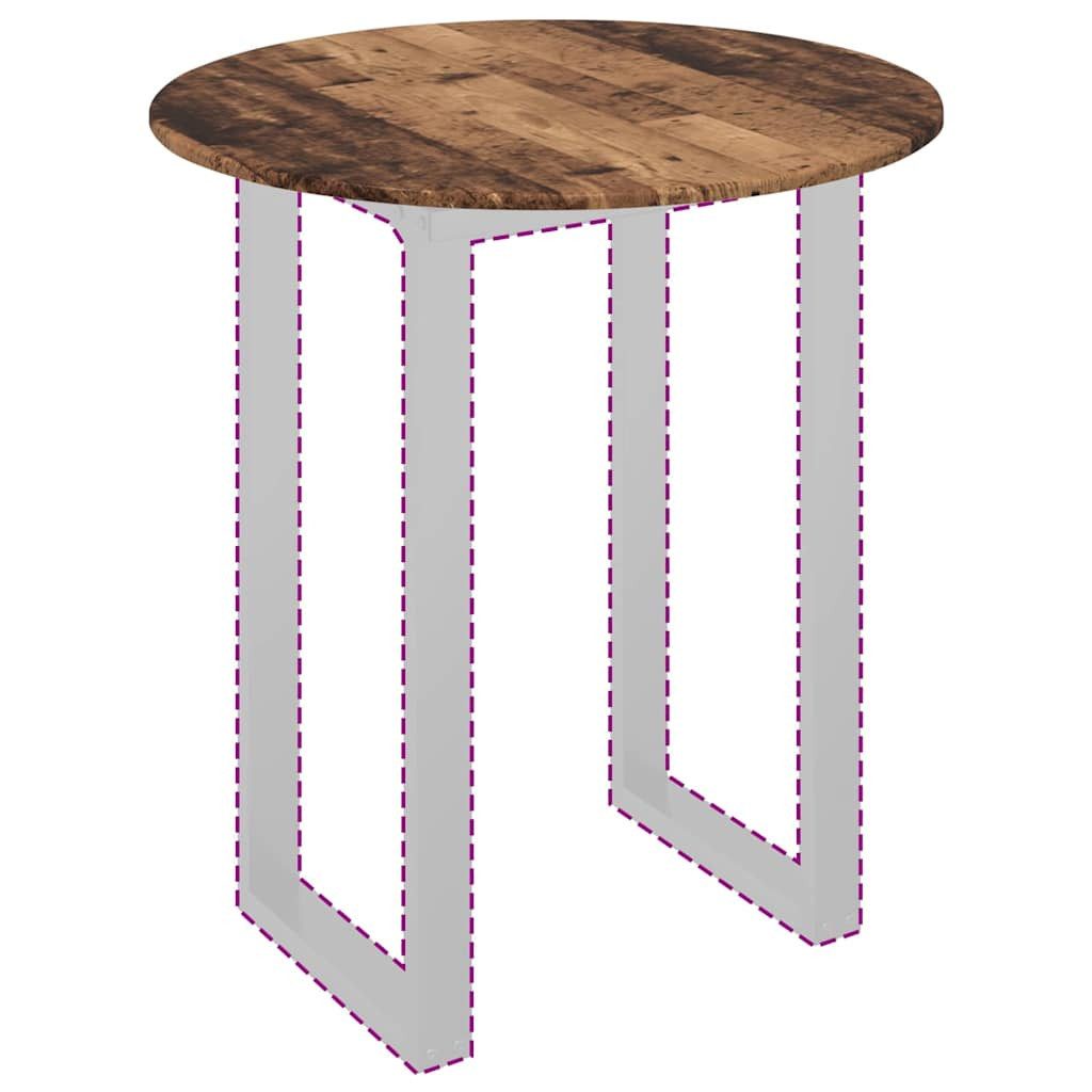 vidaXL Tischplatte Tischplatte Ø 80 x 1,5 cm Rund Holzwerkstoff Altholz (1 St)