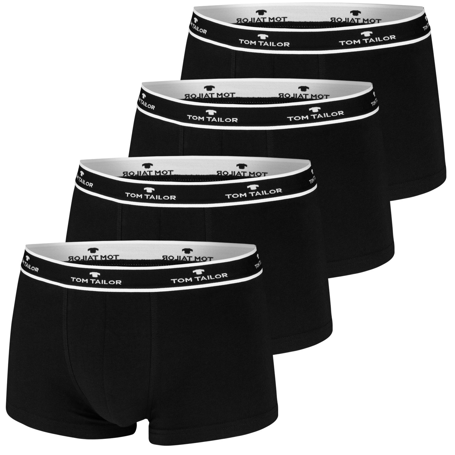 4 im angenehm x TAILOR (4-St) 4er elastisch schwarz Pack Boxershorts TOM