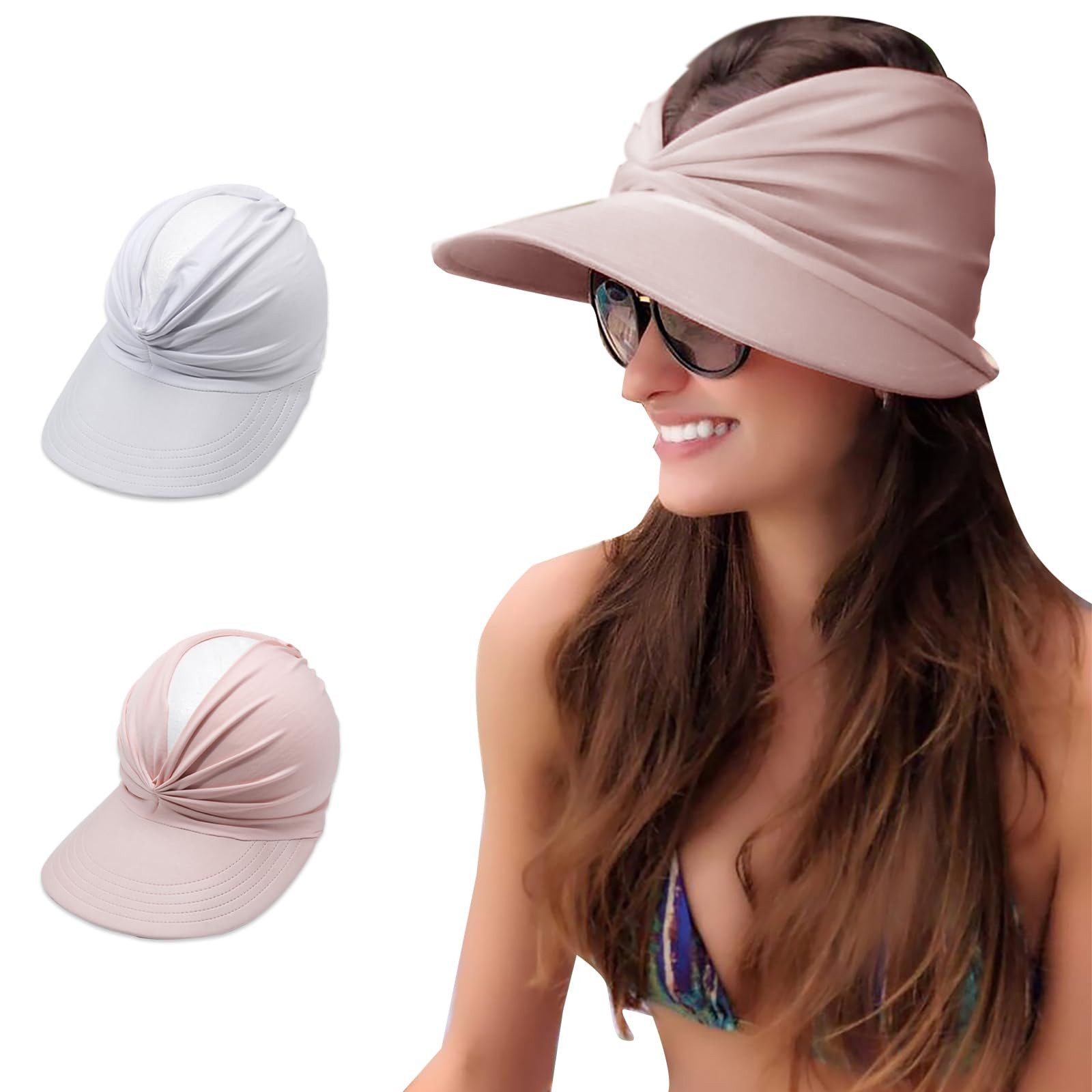 Cachito Strohhut Strohhut Sun Visor Hüte für Damen, verstellbare leichte Sommerhut
