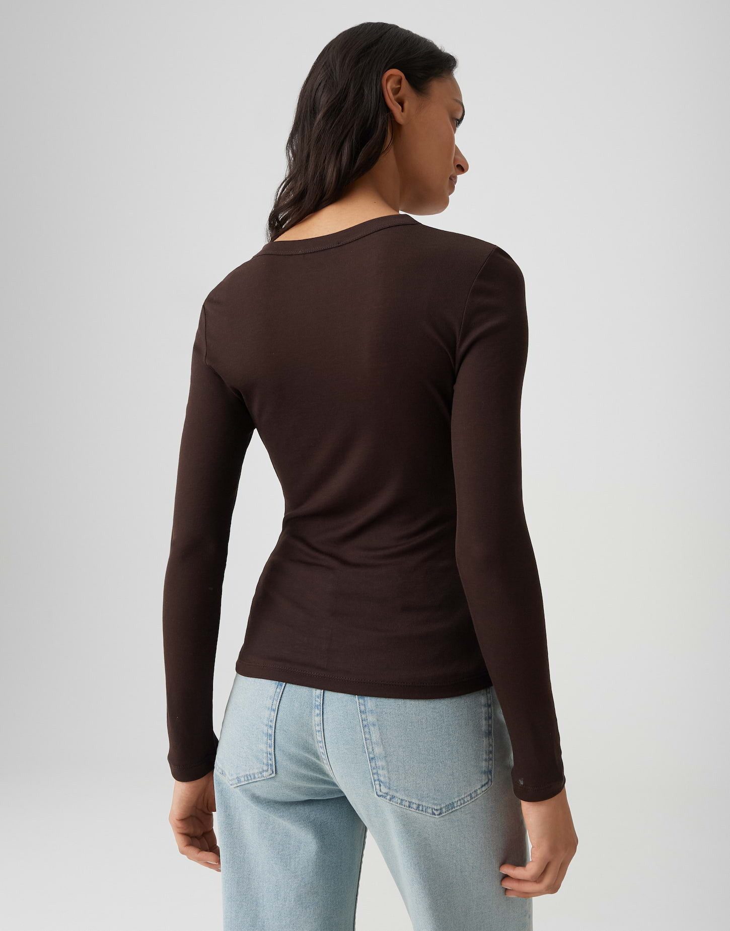 OPUS Longsleeve SEFEMINA Slim im Tencel Wollmix schmale Passform, glatter Griff, wärmend
