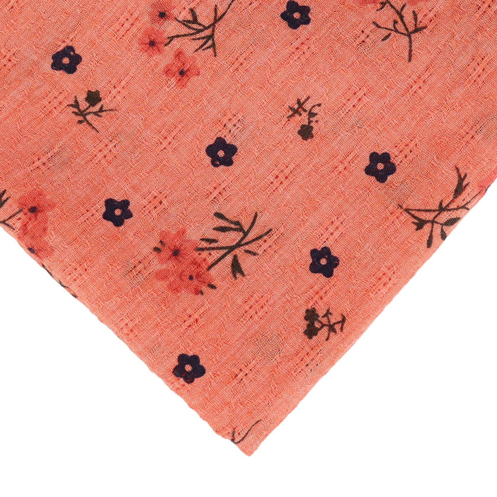 MIRROSI Loop Damen Schal mit Blumen-Muster Weich aus 100% Baumwolle Schlauchschal, (ca. 160x44cm Zweimal um den Hals wickelbar) – Bild 3 von 3