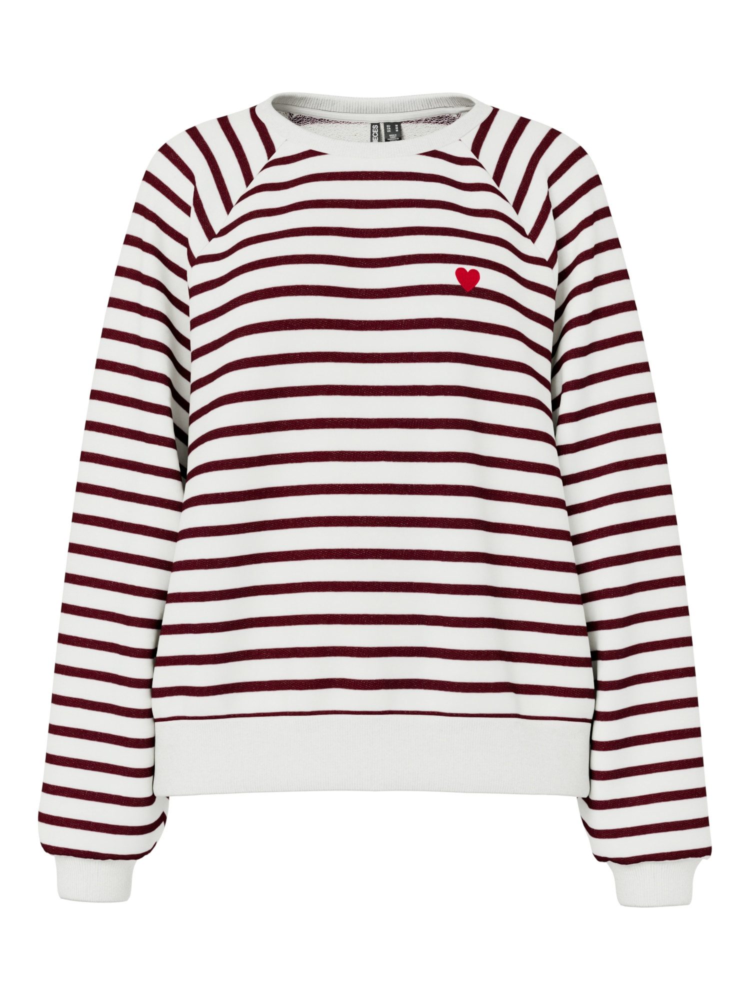 pieces Sweatshirt PCGRETA LS EMB UB SWEAT FC Baumwollmischung, regular fit