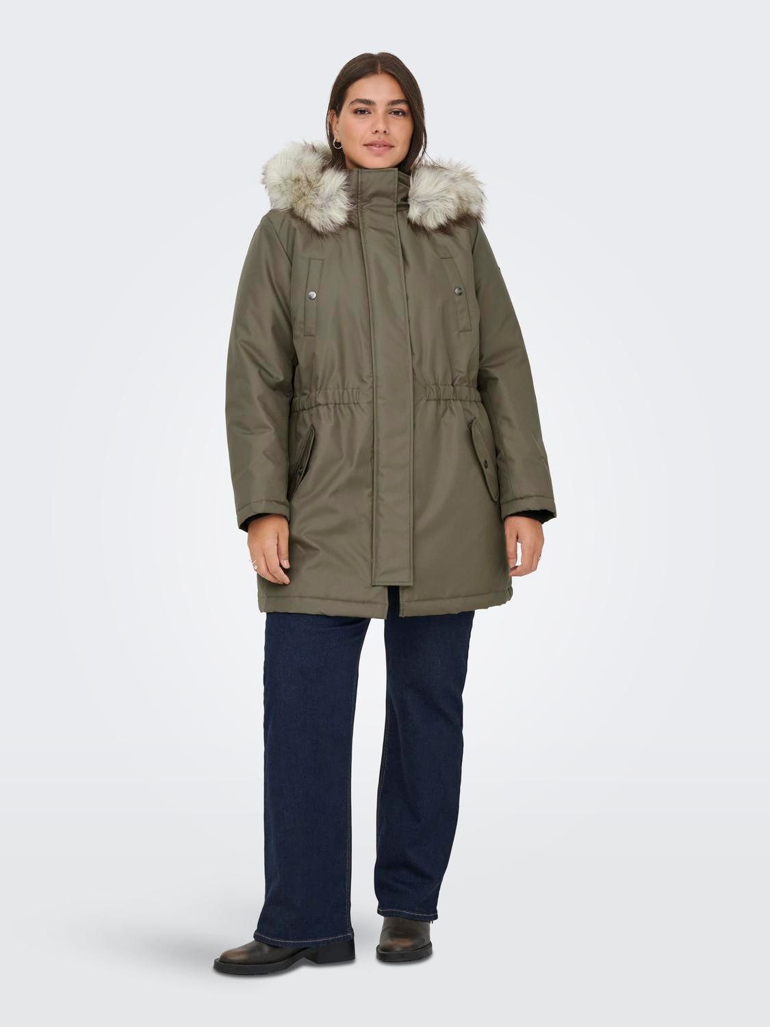 ONLY CARMAKOMA Parka CARIRENA PARKA COAT OTW Kunstfaser, regular fit