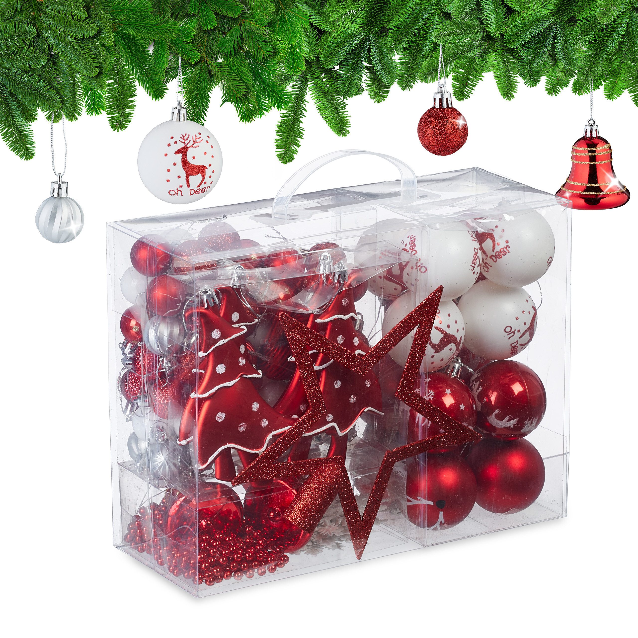 Weihnachtsbaumkugel Weihnachtskugeln im 103er Set
