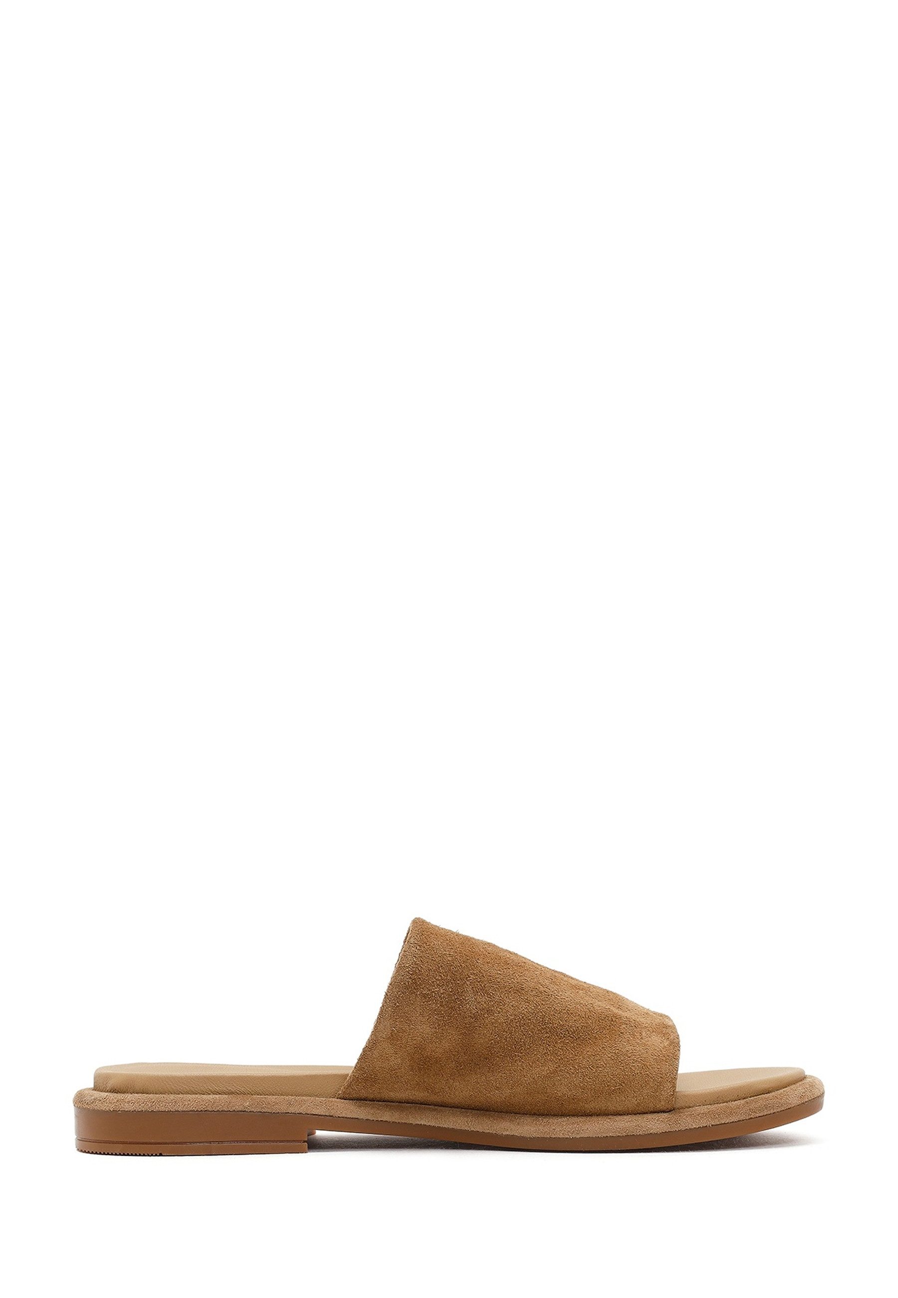 Derimod Pantoletten aus Veloursleder Mules Echtes Wildleder, Lederfutter, TPU-Sohle, Slip-on-Stil