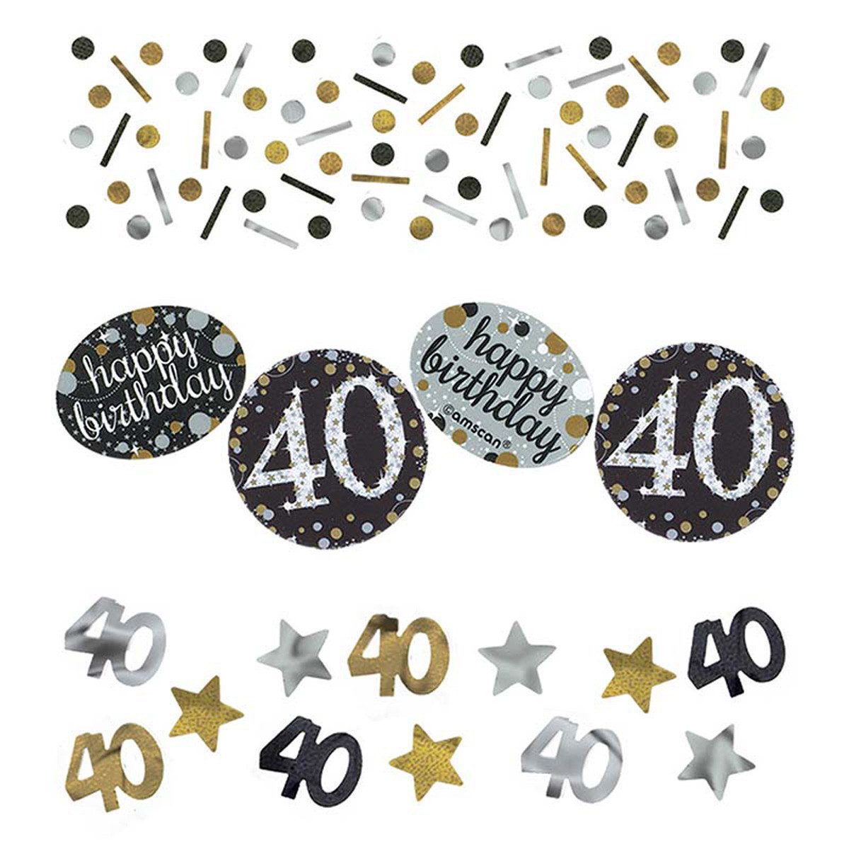 Amscan Konfetti Konfetti Metall 34g Sparkling Gold #40