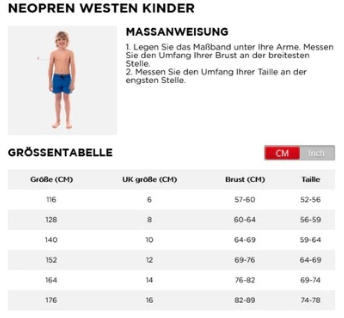 Jobe Schwimmweste Kinder / Youth Neoprene Schwimmweste Vest green