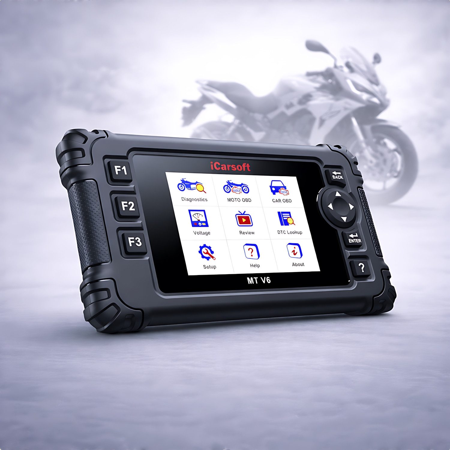 iCarsoft OBD2-Diagnosegerät MT V6 für SUZUKI Motorräder OBD Scanner +Adapter +Updates