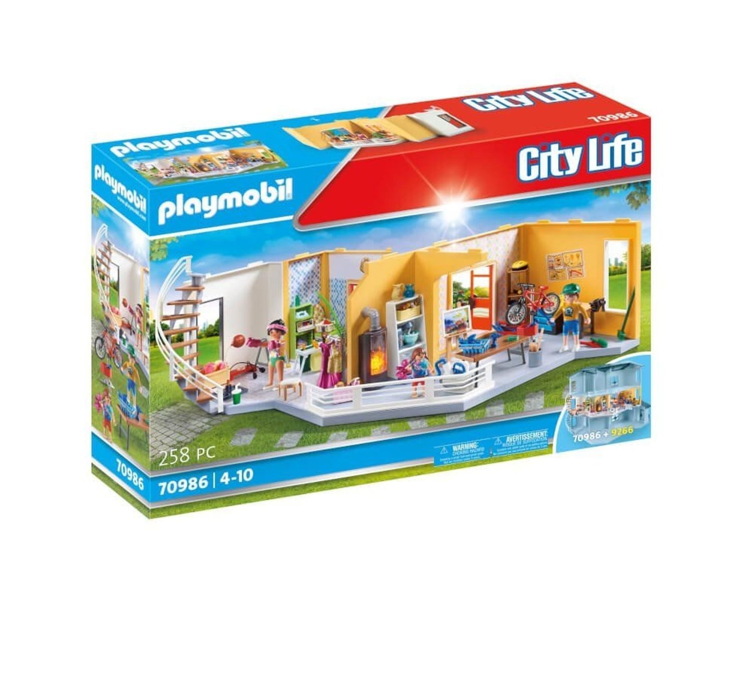 Playmobil® City Life Etagenerweiterung Wohnhaus Konstruktions-Spielset, (Etagenerweiterung Wohnhaus), Made in Europe