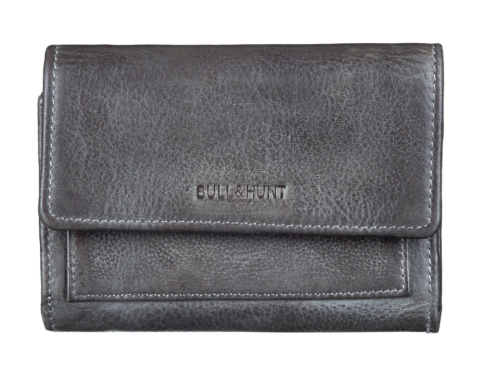 Bull & Hunt Geldbörse midi wallet flap graphit