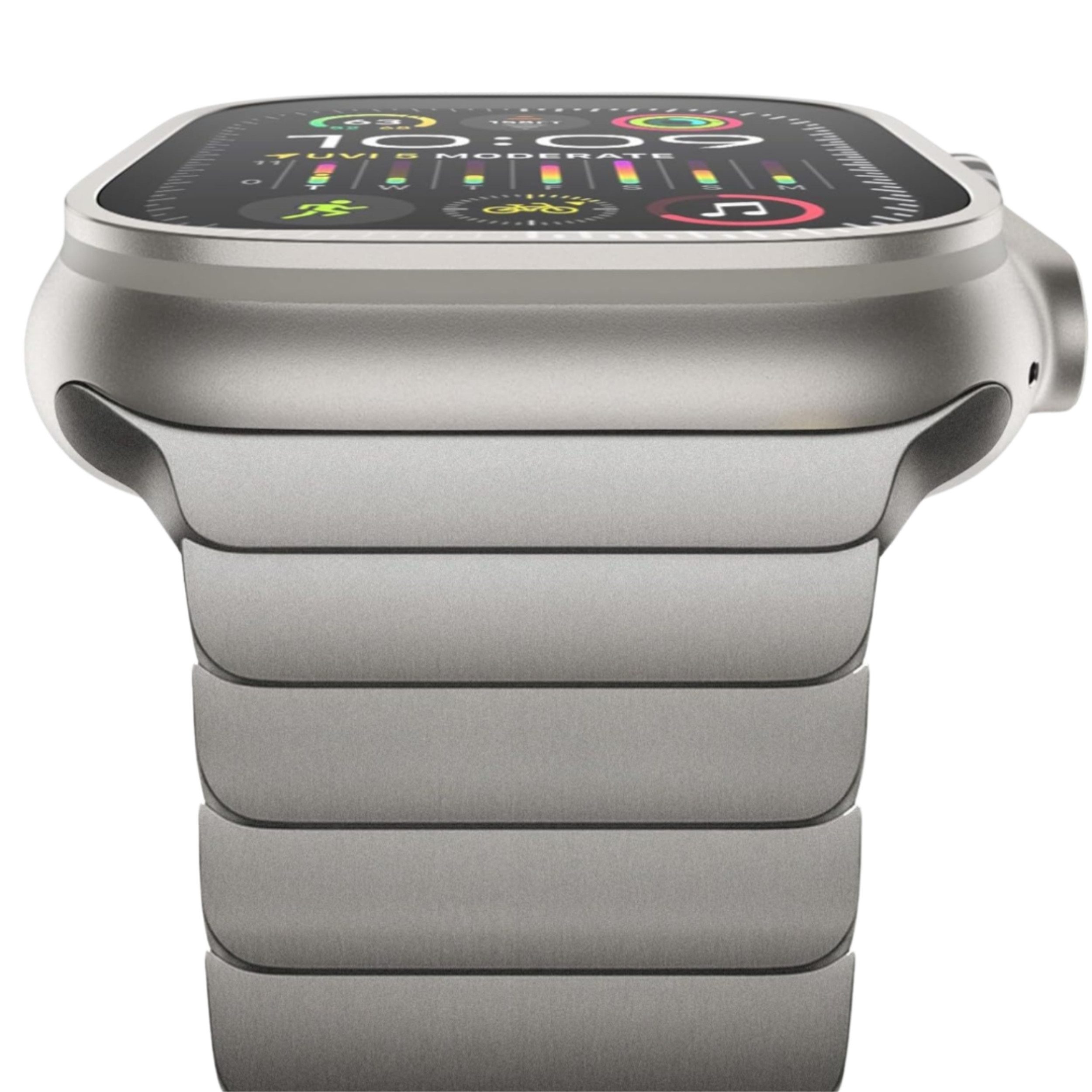 S&T Design Uhrenarmband Apple Watch Armband Ultra 2 49mm 45mm 44mm 42mm, Ersatz Solides Edelstahl Gliederarmband für iWatch Armband