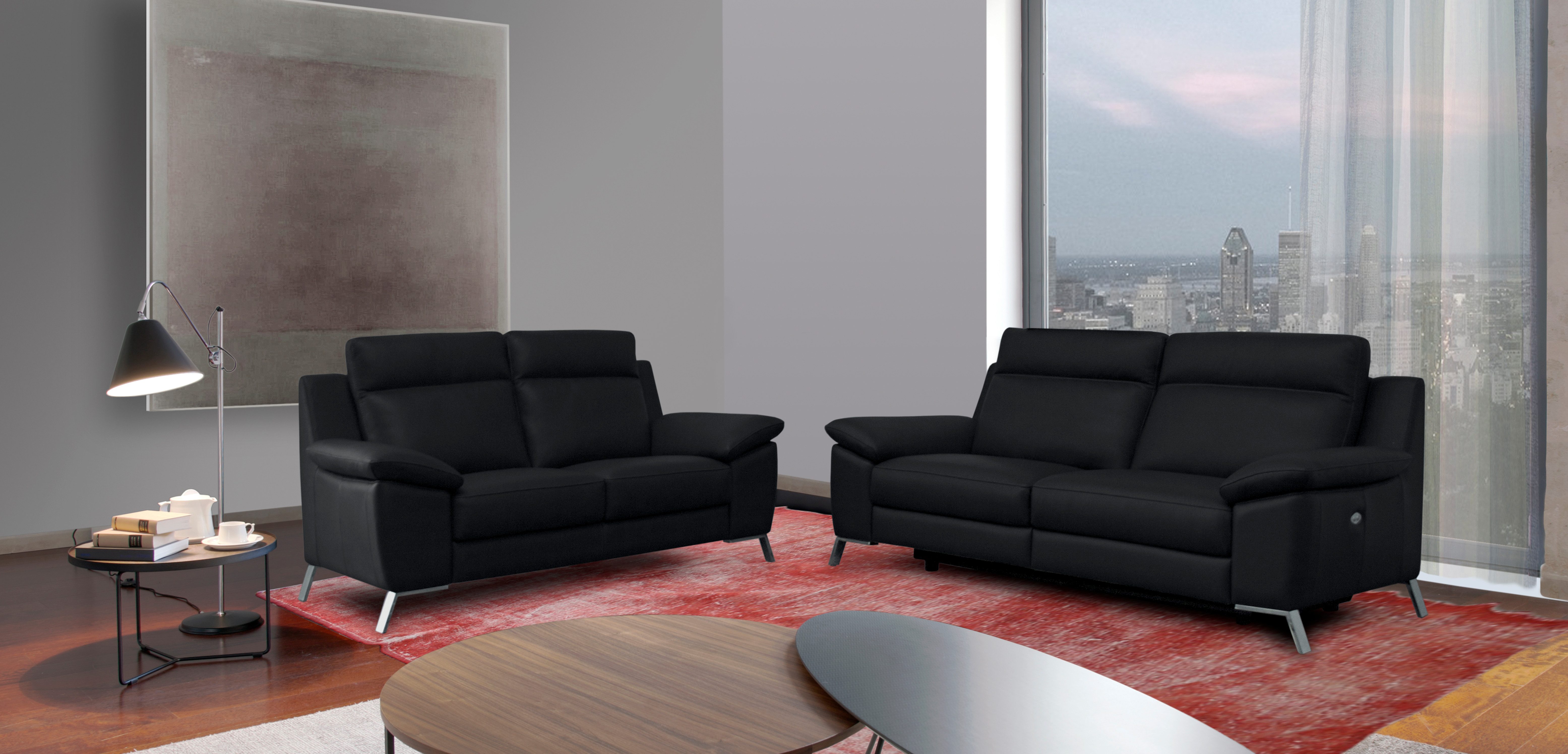 CALIA ITALIA 2-Sitzer Roby italienisches Designsofa mit exzellentem Sitzkomfort, mit erstklassigem Lederbezug
