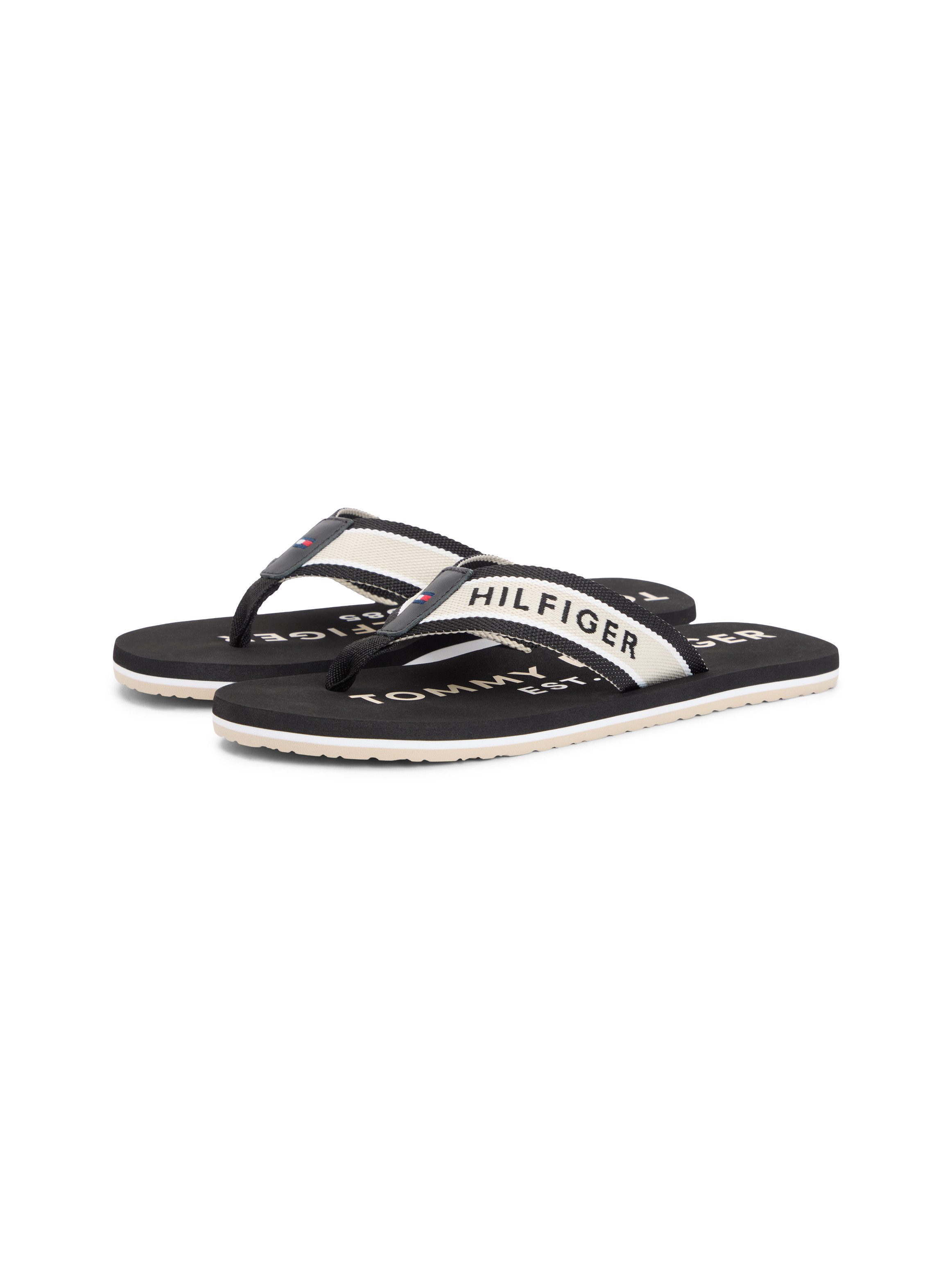 Tommy Hilfiger SPORTY HILFIGER BEACH SANDAL Zehentrenner Sommerschuh, Strandschuh, Flats mit Logoschrifzug
