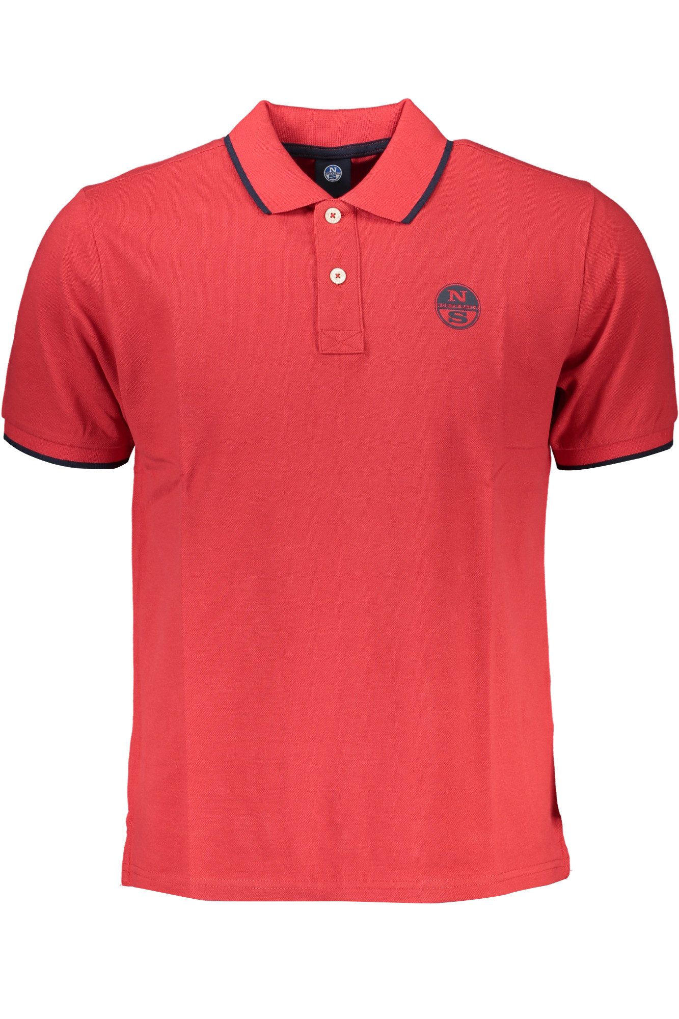 North Sails Poloshirt Herren Kurzarm-Poloshirt in Rot mit Kontrastdetails