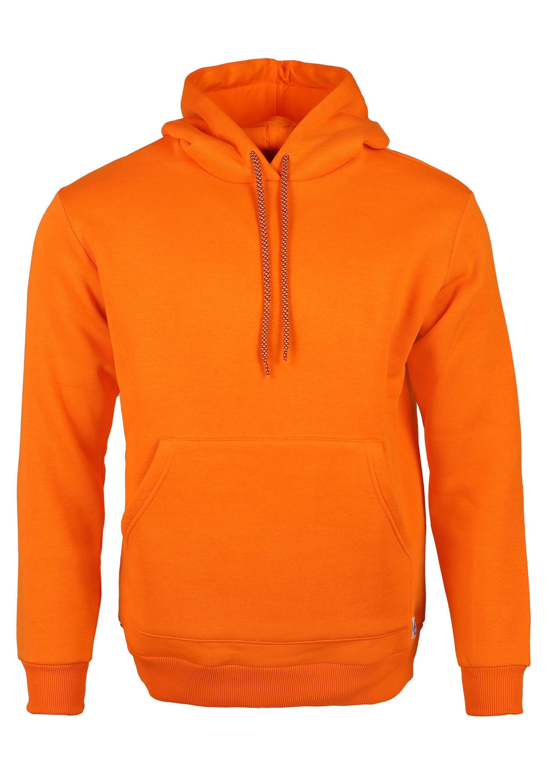 FuPer Hoodie Tristan für Herren, aus Baumwolle, für Sport und Lifestyle Orange