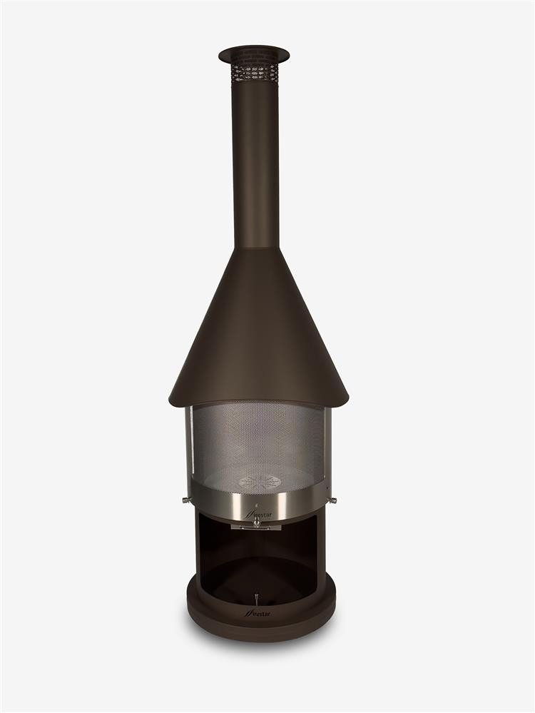Firestar Gartenkamine Grillkamin DN 700 Swing 3. Generation Edelstahl braun-metallic Grillkamin Kamin