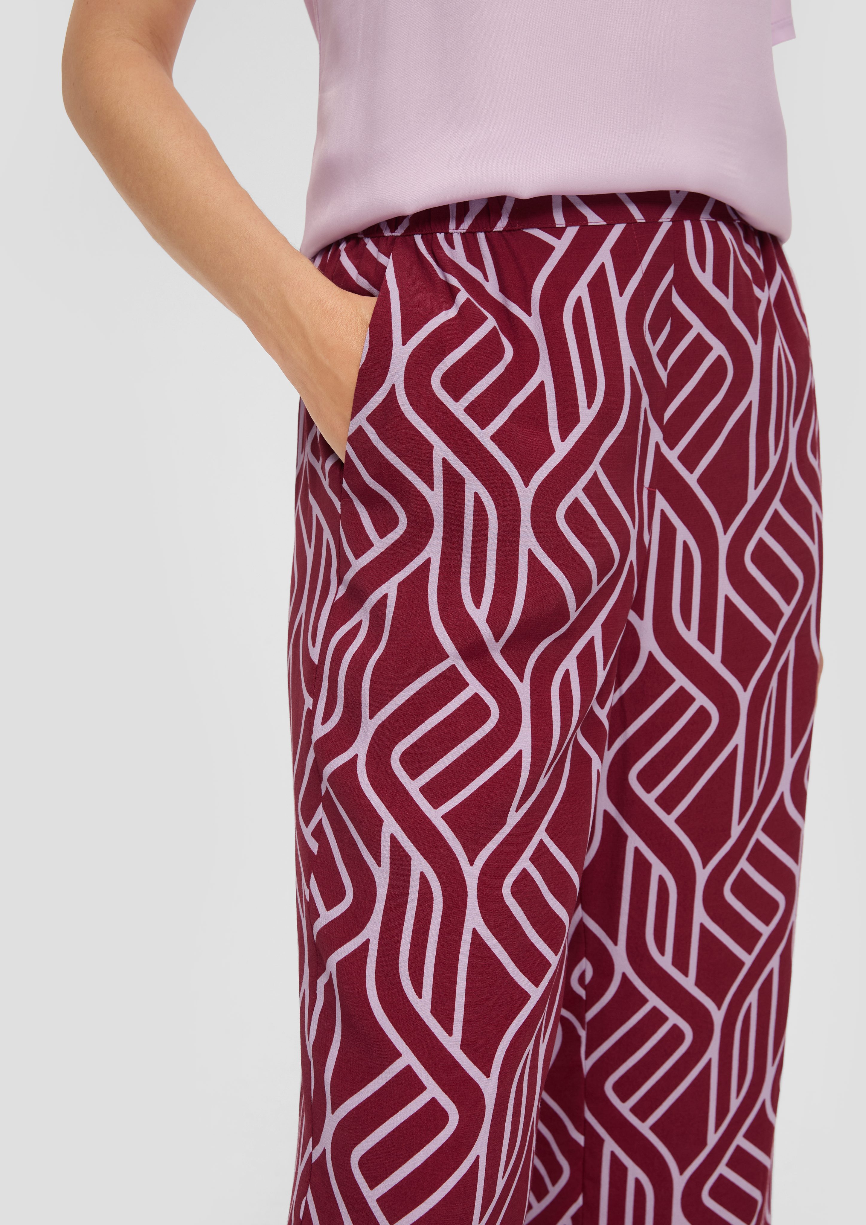 s.Oliver BLACK LABEL Stoffhose Fließende Culotte günstig online kaufen