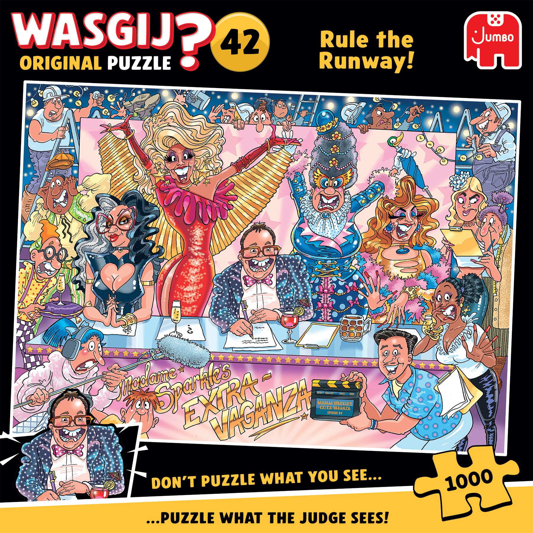 Jumbo Spiele Puzzle Wasgij Original 42, Glanz und Glitter, 1000 Teile Puzzle, 1000 Puzzleteile, Made in Europa