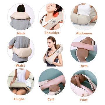 Clanmacy Shiatsu-Massagekissen 3D-Rotation Shiatsu Massage 8 rotierenden Massageköpfen