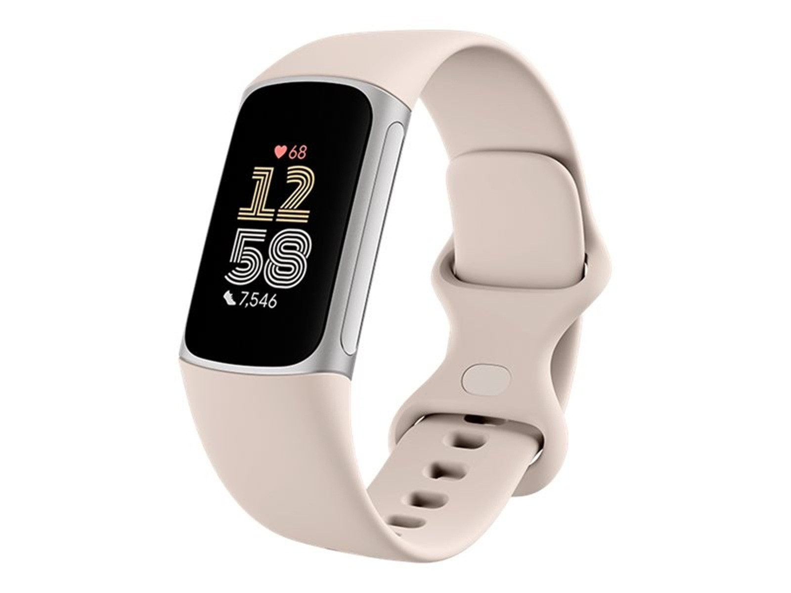 fitbit Sportuhr Fitbit Charge 6 - Aluminium, Silber weiß - Aktivitätsmesser Charge 6, (1-tlg), Farb-Touchscreen, Herzfrequenzmessung, Schlaftracking